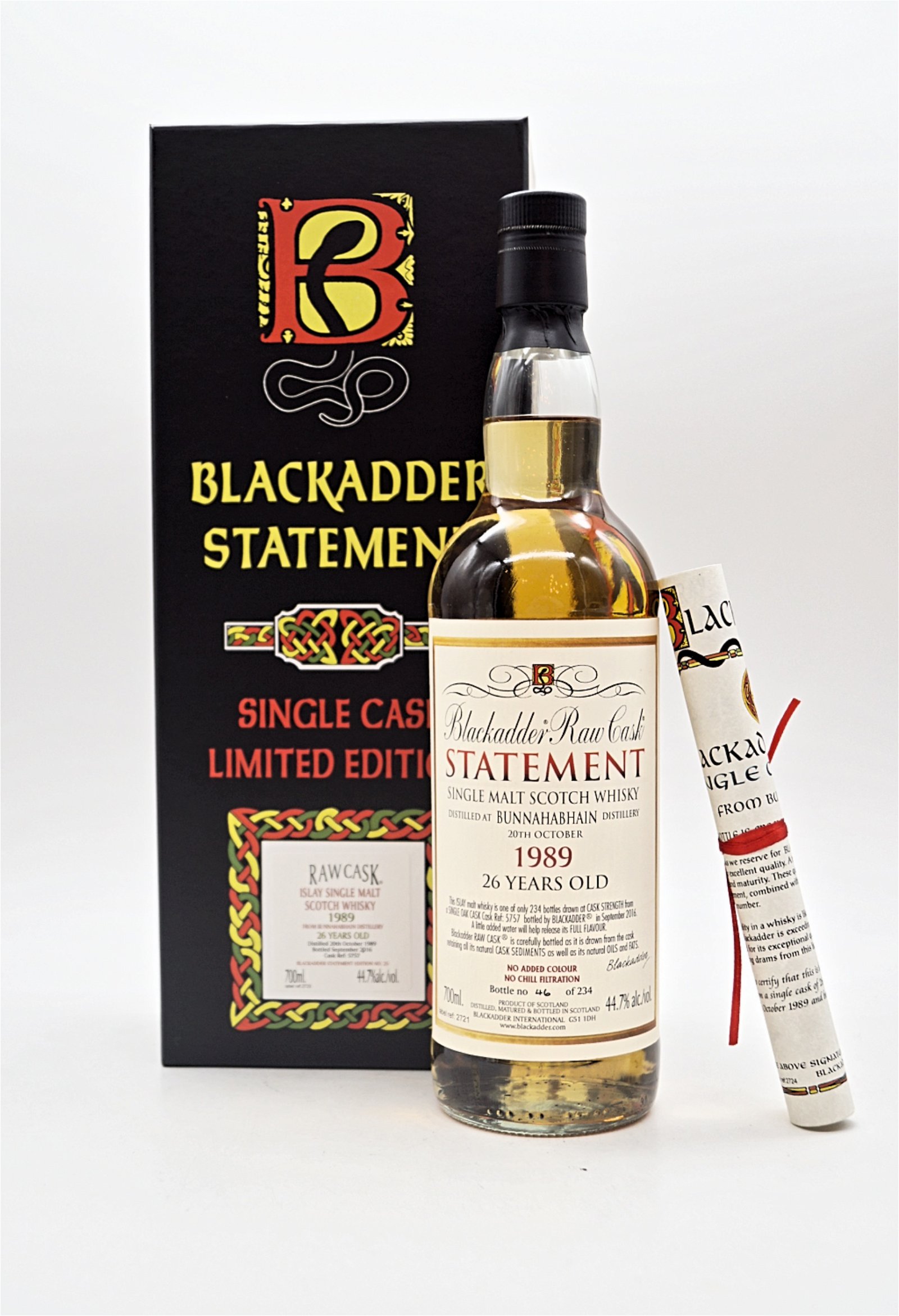 Blackadder 26 Jahre Bunnahabhain Raw Cask Statement No 5757 Limited Edition Single Malt Scotch Whisky