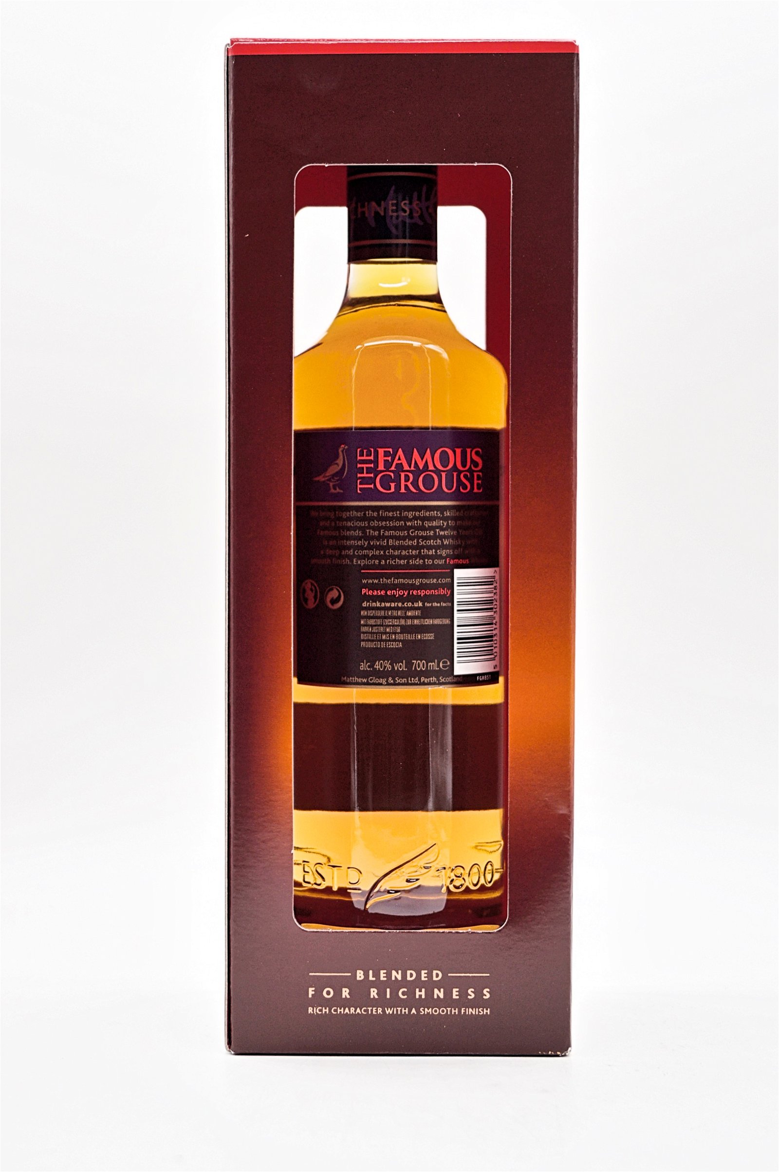 The Famous Grouse 12 Jahre Blended Scotch Whisky mit Geschenkverpackung