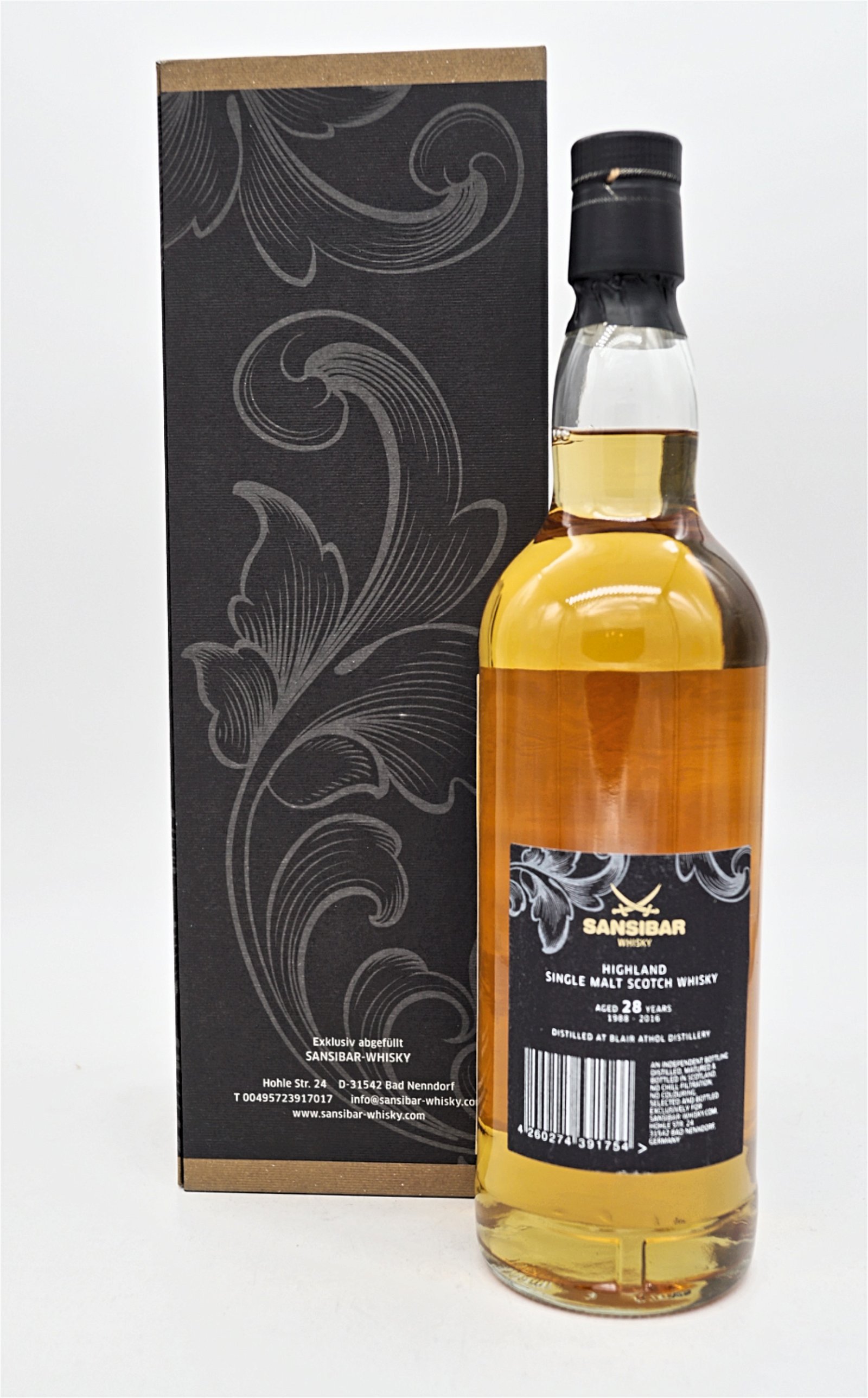 Sansibar Whisky 28 Jahre Blair Athol Distillery 1988/2016 Limited Edition Single Cask Single Malt Scotch Whisky