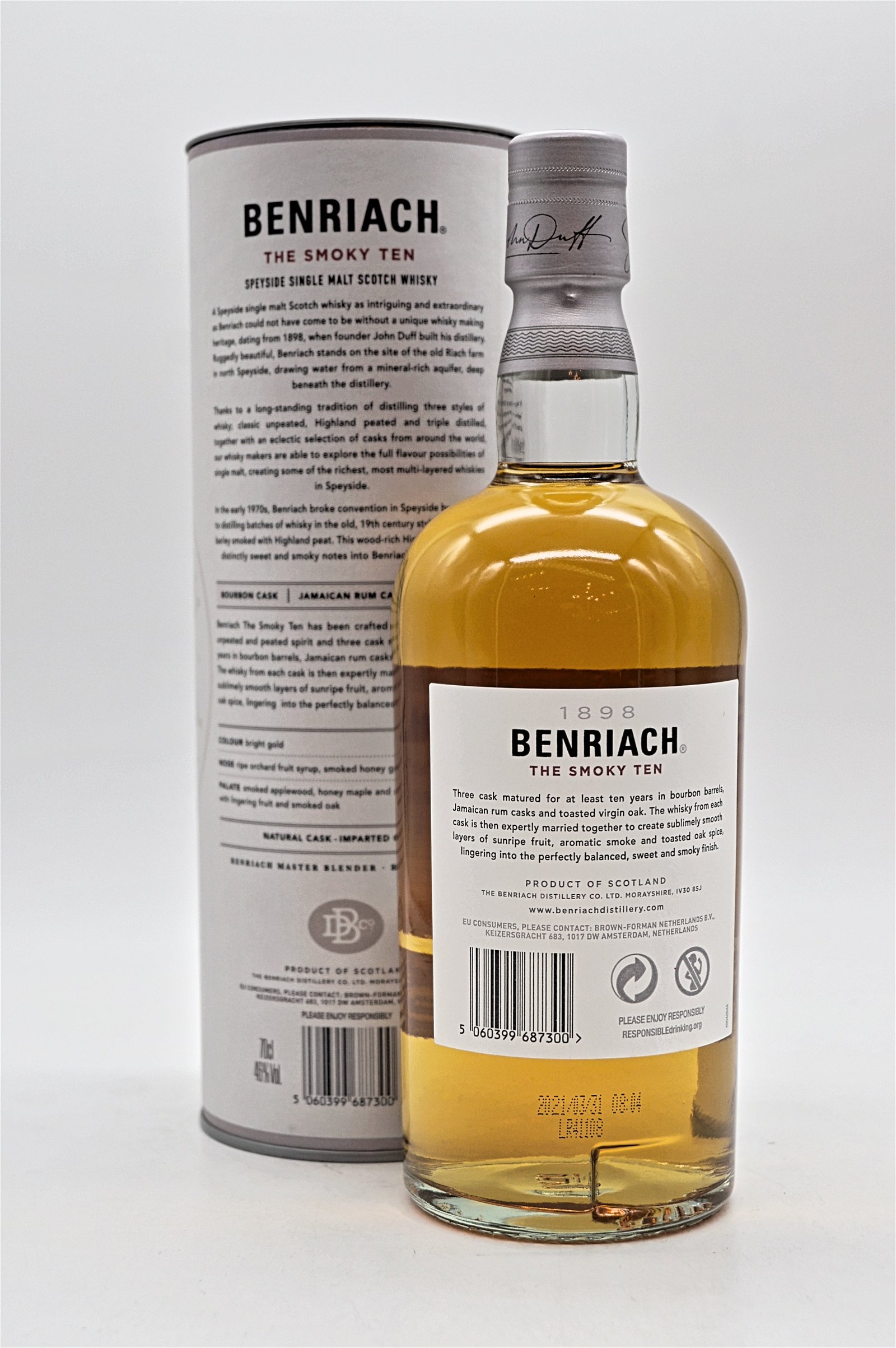 BenRiach 10 Jahre The Smoky Ten Speyside Single Malt Scotch Whisky