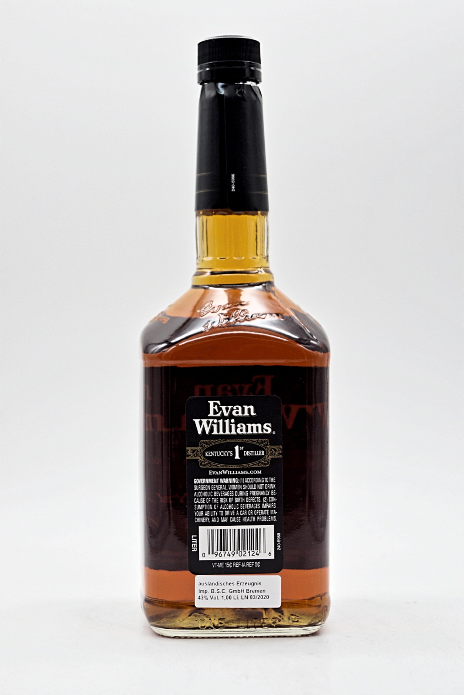 Evan Williams Black Kentucky Straight Bourbon Whiskey 1L