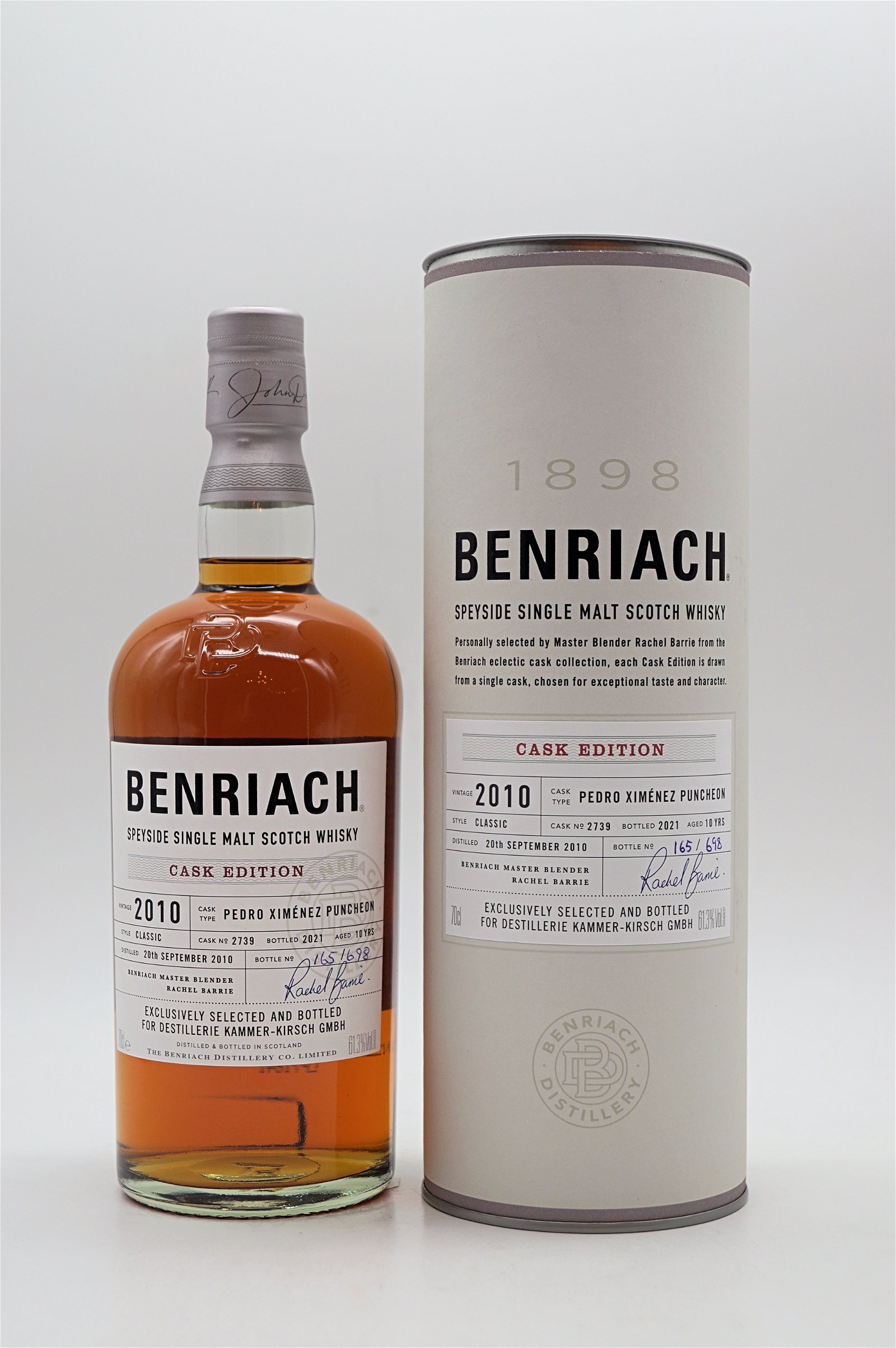 Benriach Cask Edition 2010 Pedro Xi menez Puncheon No. 2739 Single Malt Scotch Whisky