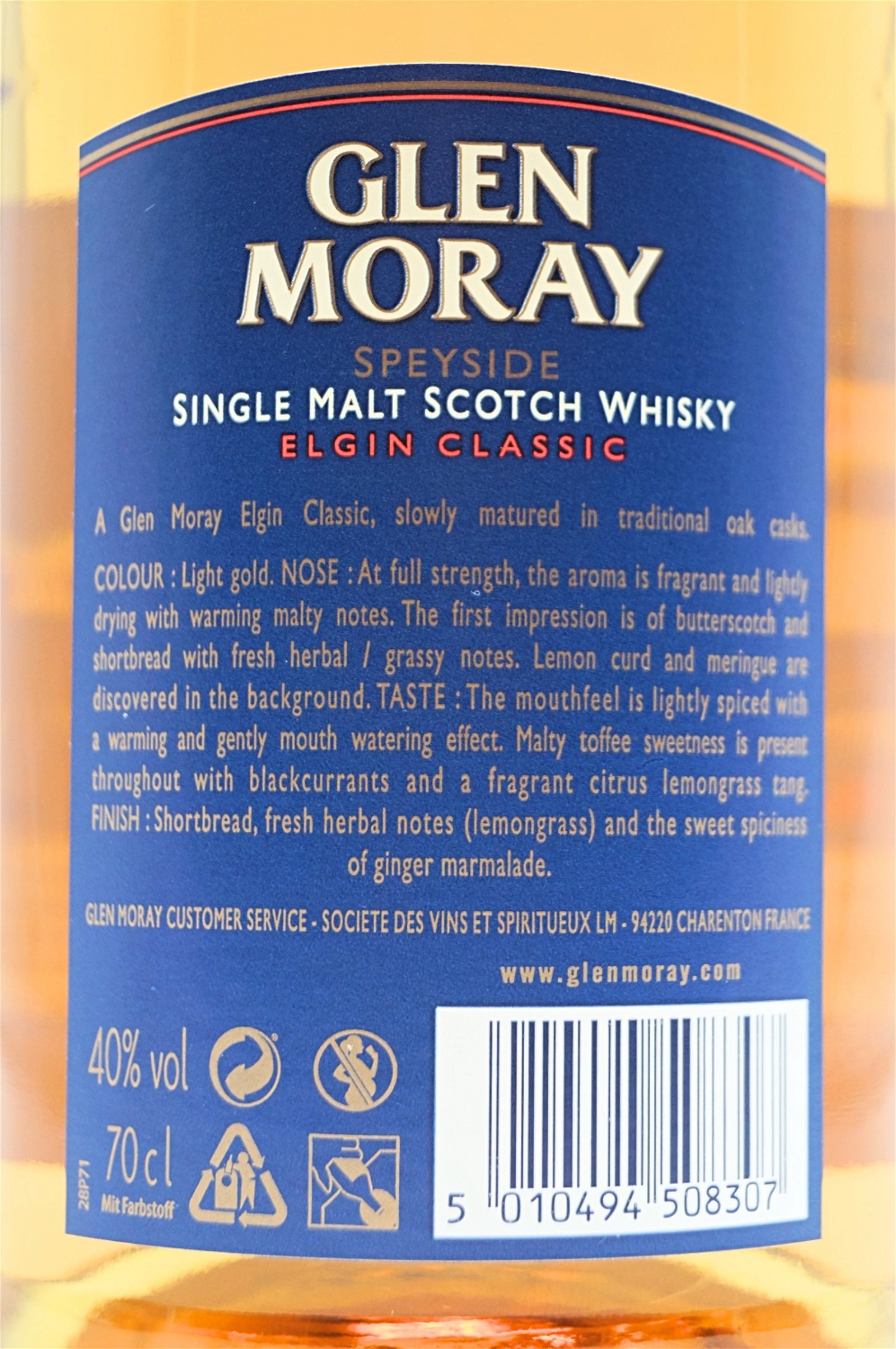 Glen Moray Elgin Classic Single Malt Scotch