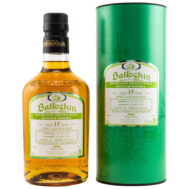 dradour Ballechin 15 Jahre Port Cask Matured Single Malt Scotch Whisky 