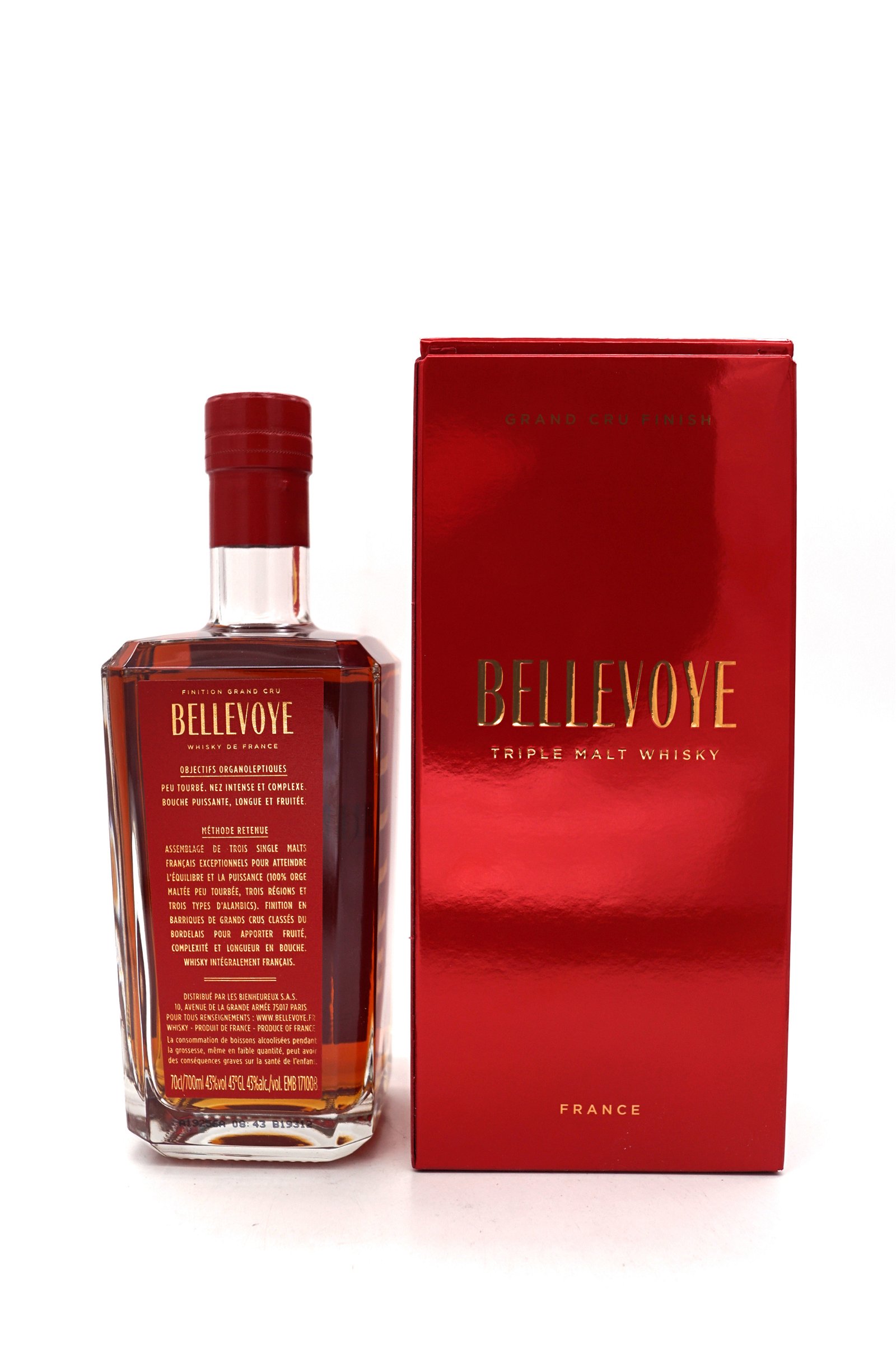 Bellevoye Rouge Finition Grand Cru Triple Malt Whisky de France