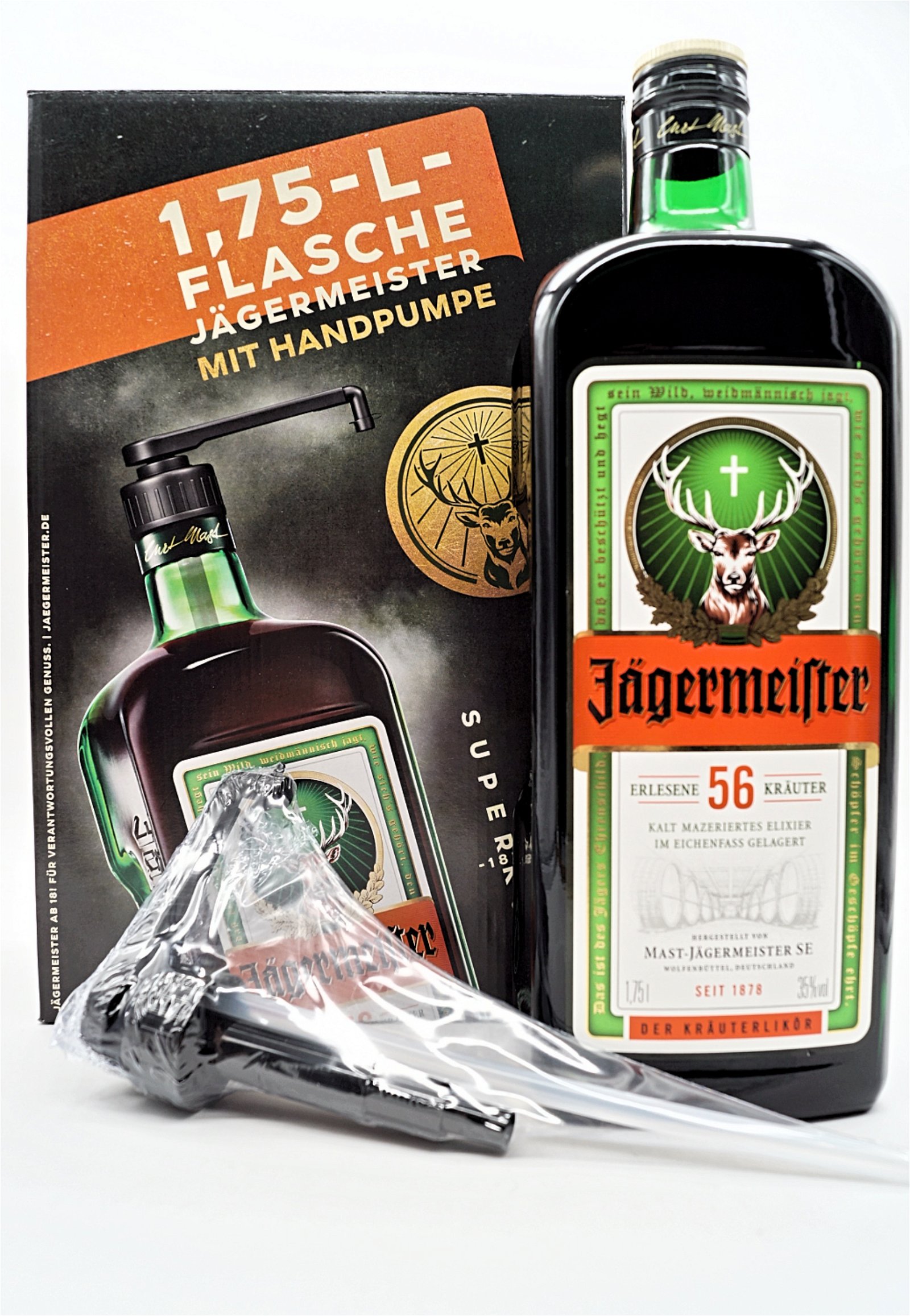 Jägermeister Kräuterlikör 1,75L + Handpumpe