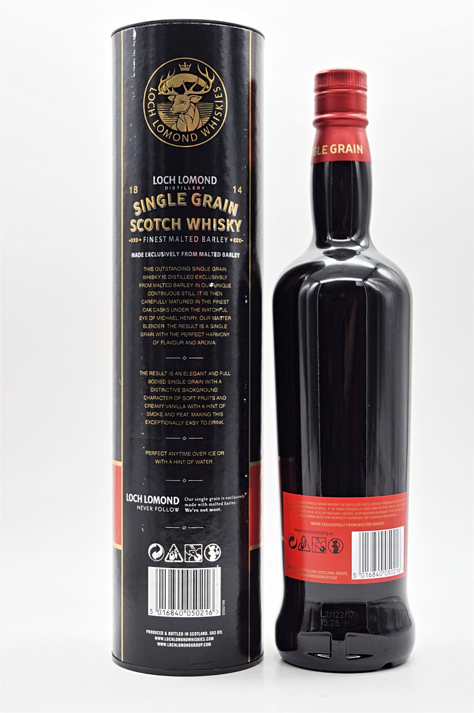 Loch Lomond Whiskies Single Grain Scotch Whisky Finest Malted Barley
