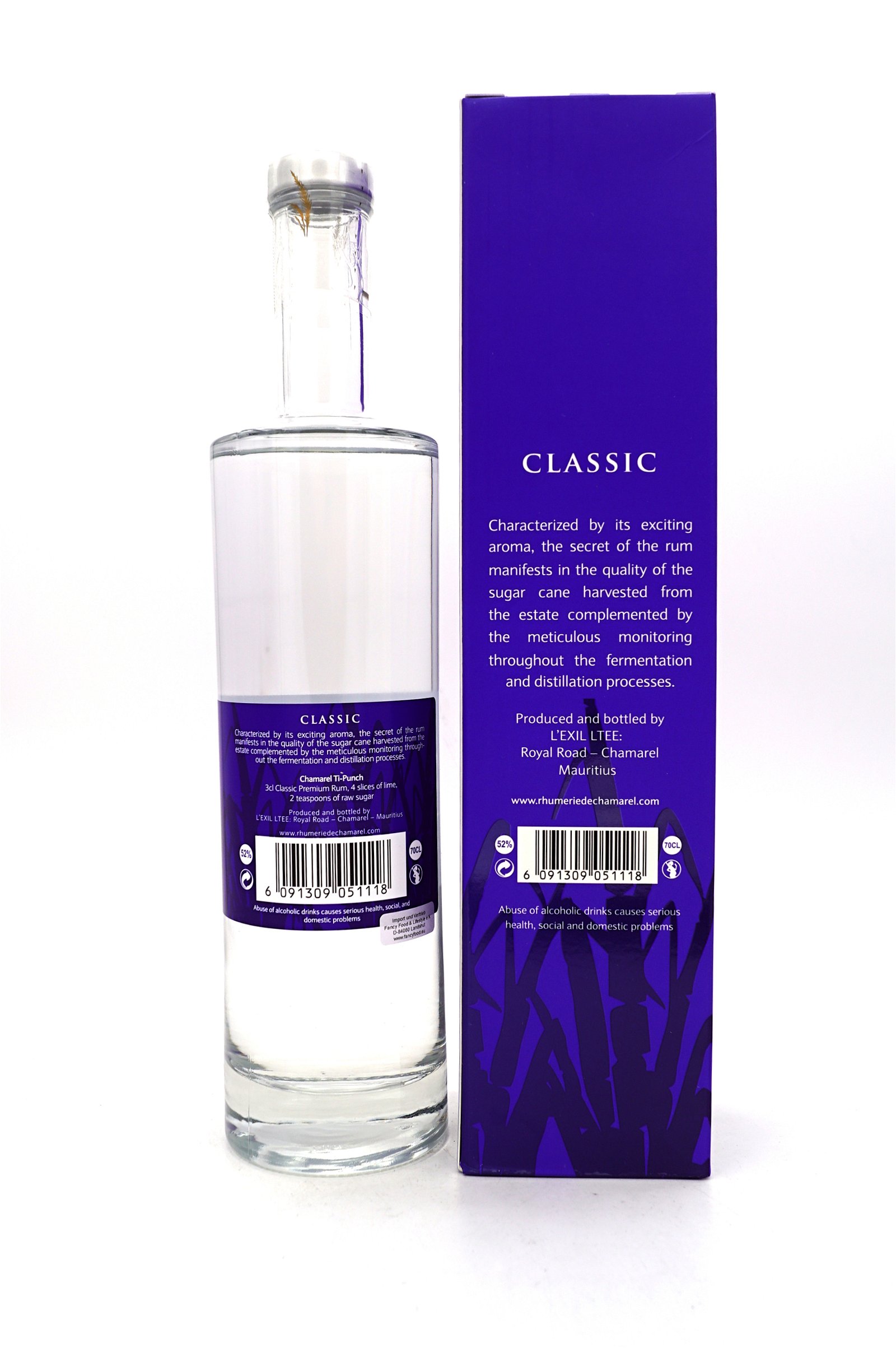 Chamarel Premium Rum Classic 52%