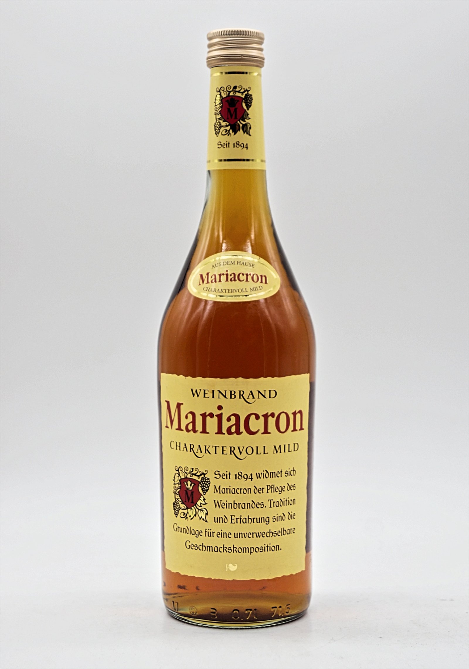 Mariacron Weinbrand Charaktervoll Mild