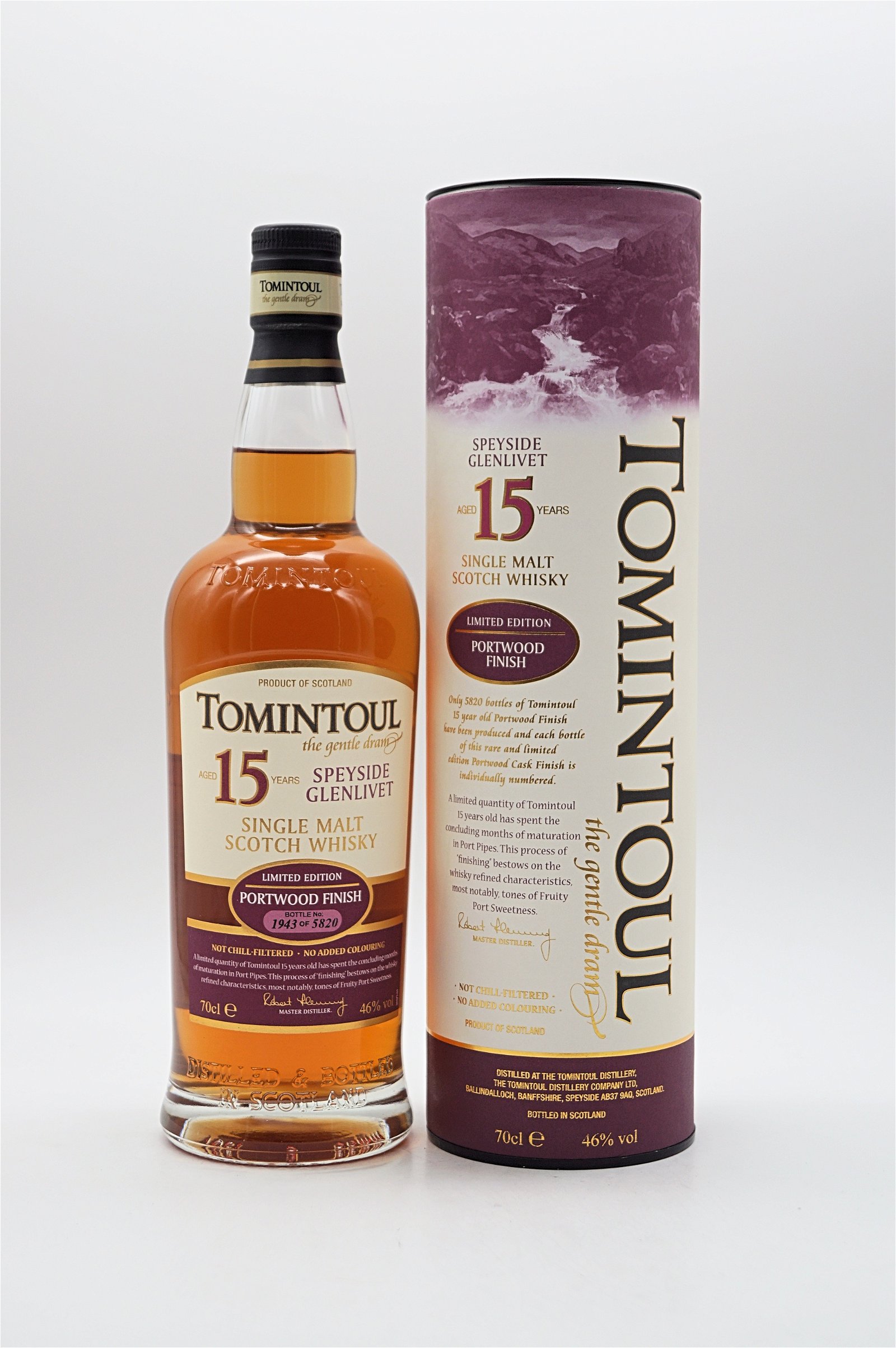 Tomintoul 15 Jahre Single Malt Scotch Whisky Portwood Finish