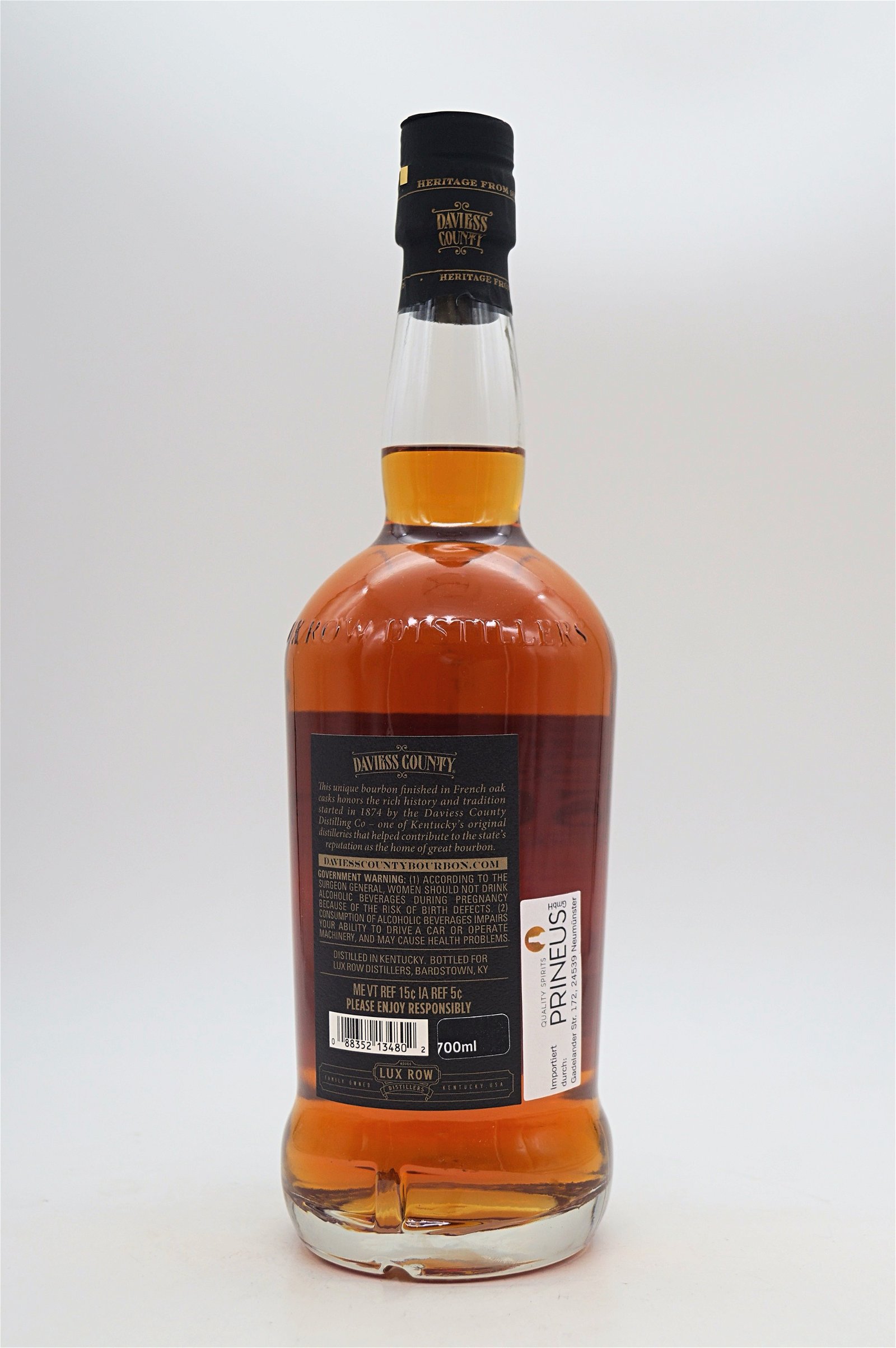 Daviess County Kentucky Straight Bourbon French Oak Finish Whiskey
