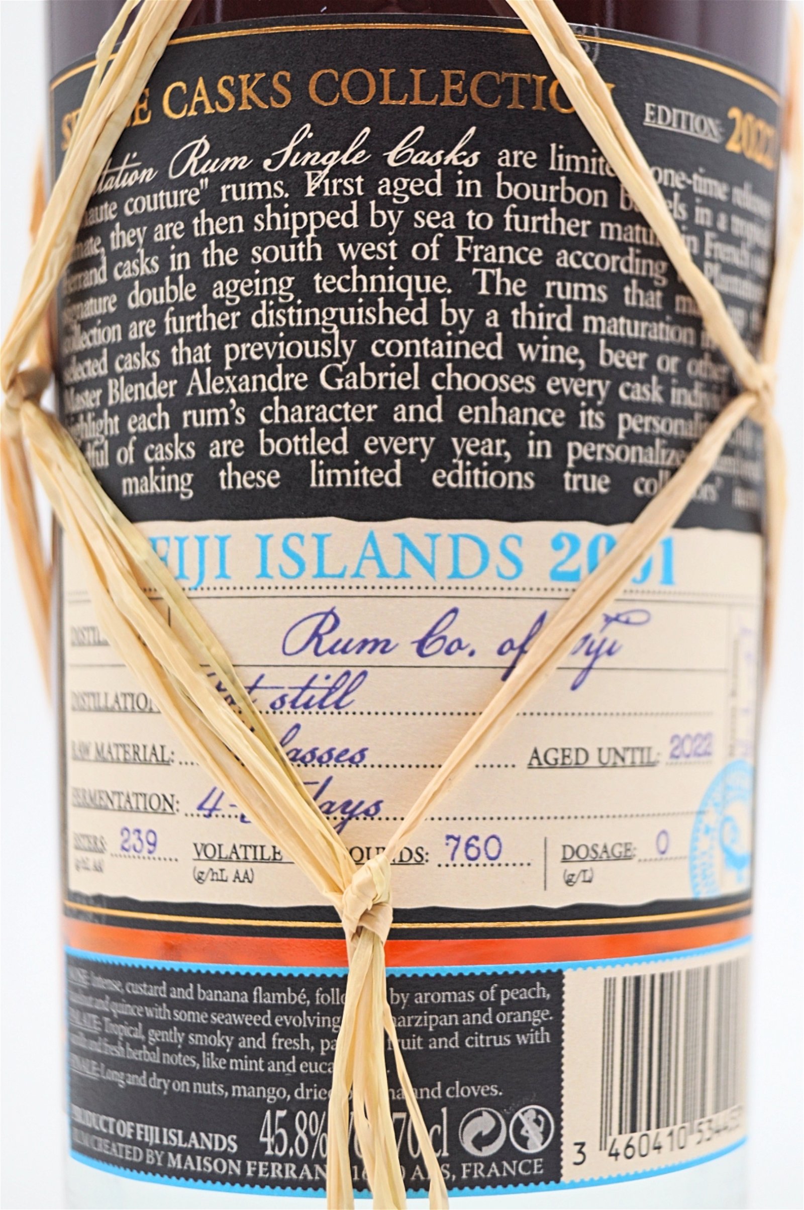 Plantation Rum Fiji Islands 2001 Rozelieures Single Malt Whisky Cask Finish