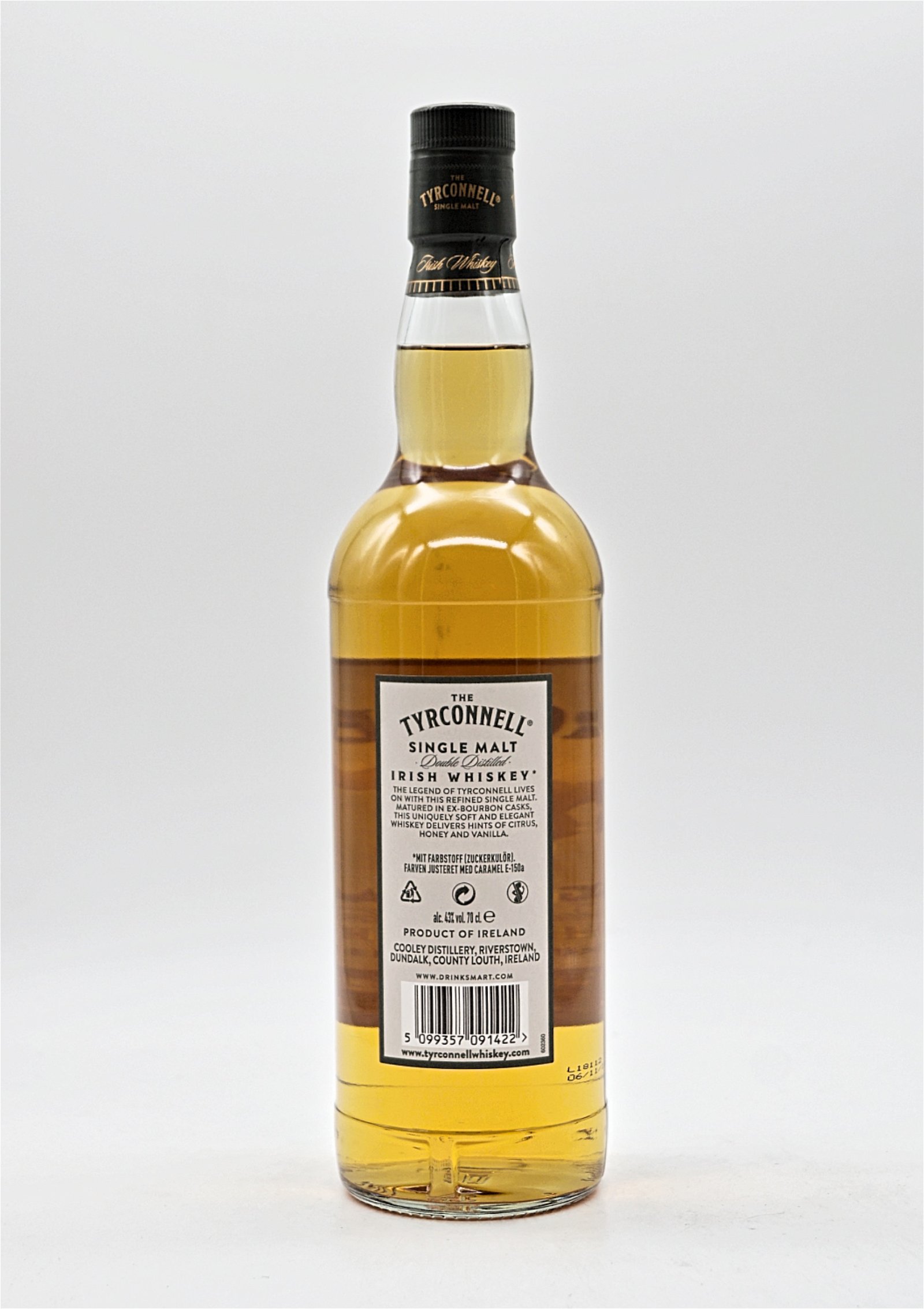 The Tyrconnell Double Distilled Single Malt Irish Whiskey