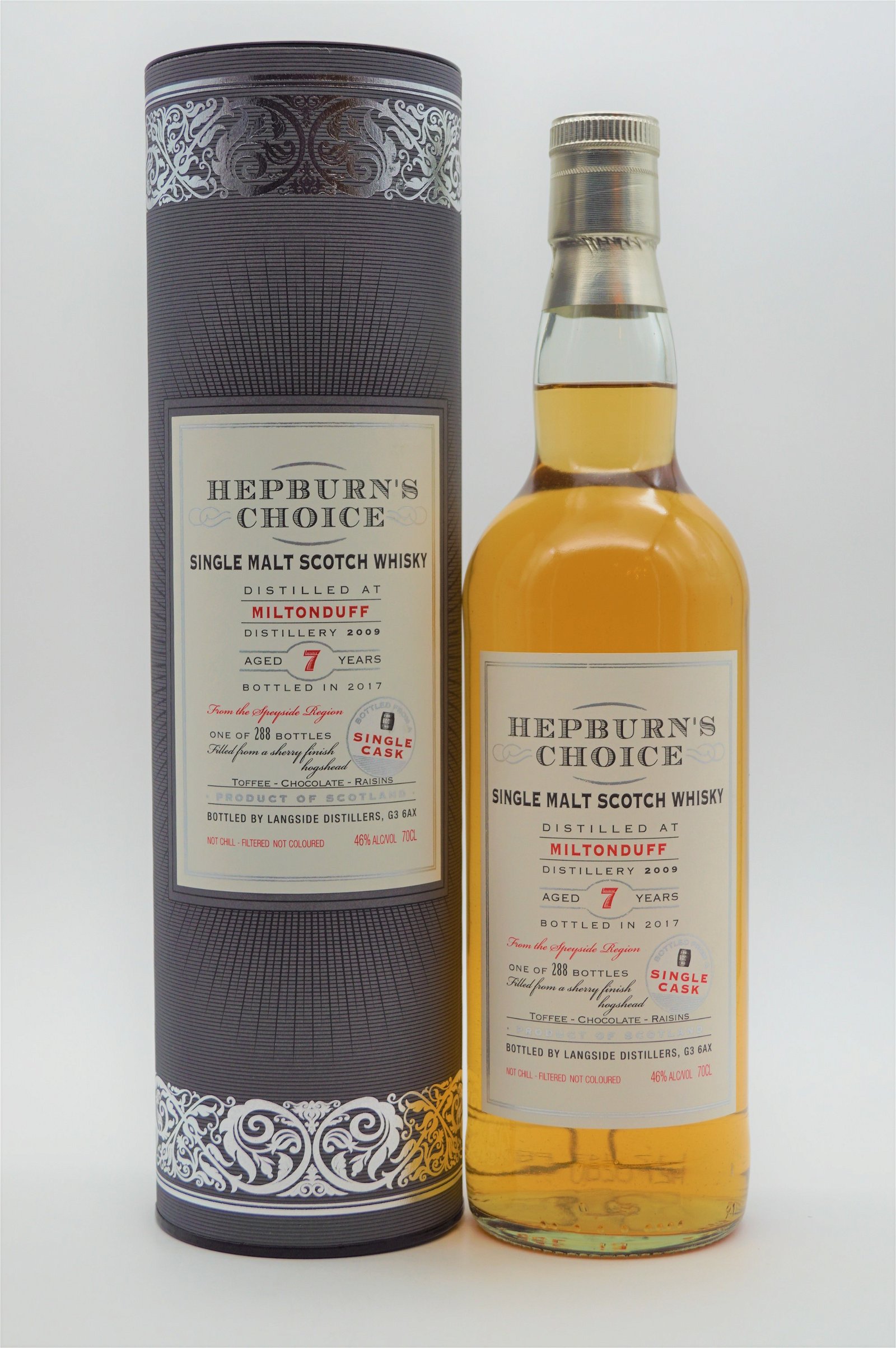 Hepburns Choice Miltonduff 7 Jahre 2009/2017 - 288 Fl. Single Malt Scotch