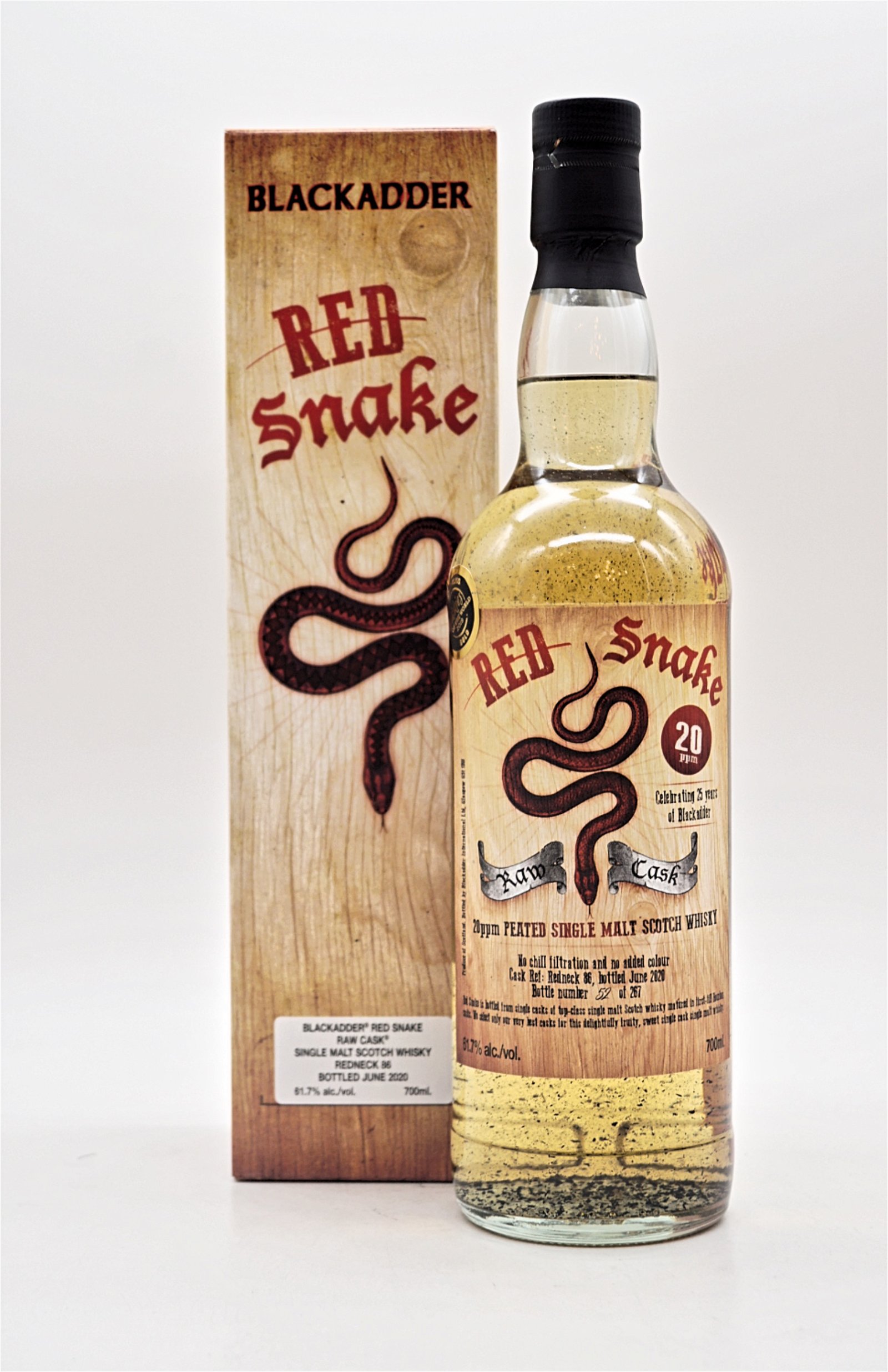 Blackadder Red Snake Raw Cask Redneck 86 Peated Single Malt Scotch Whisky