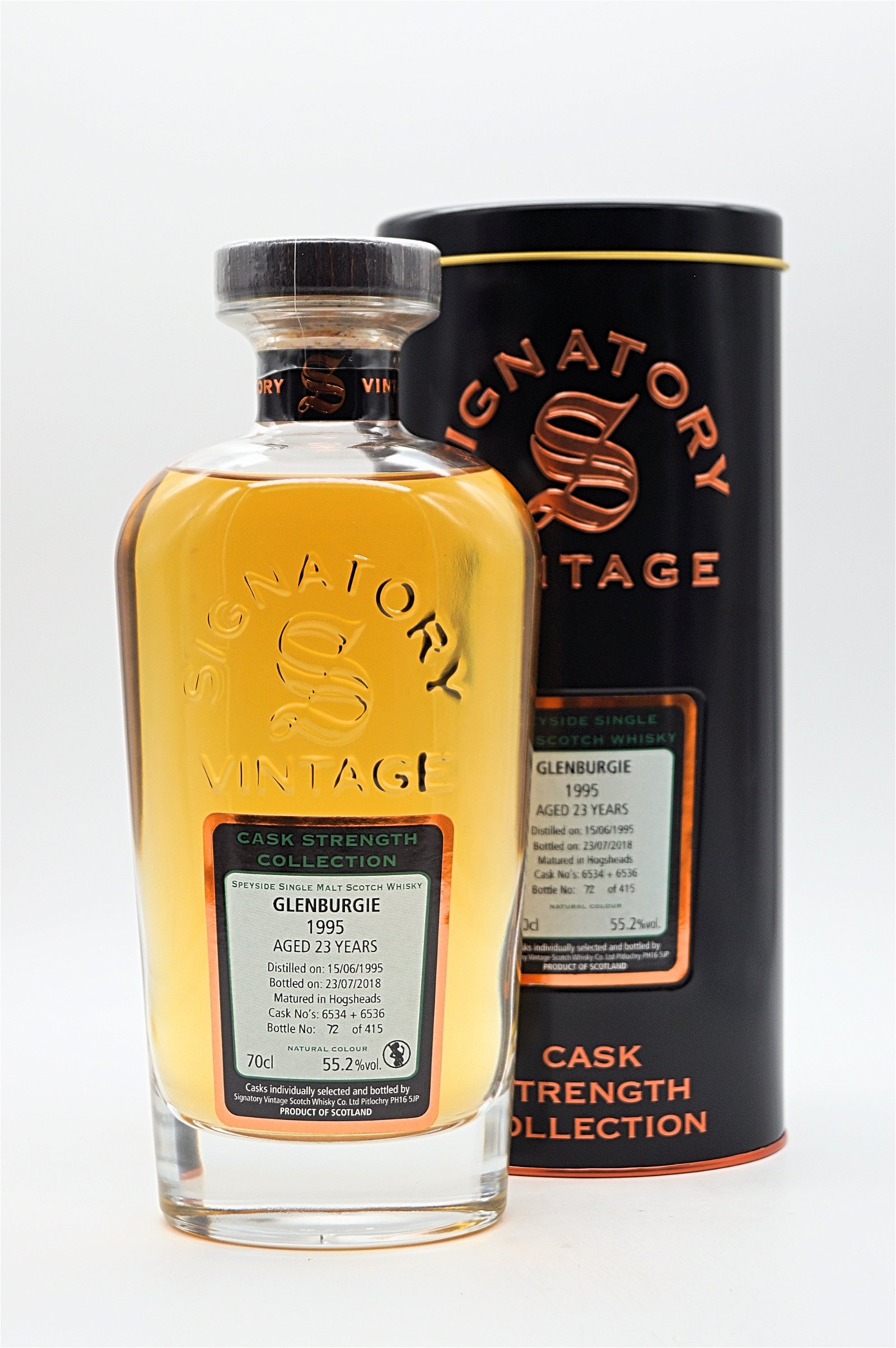 Signatory Vintage Cask Strength Collection Glenburgie Distillery 1995/2018 Cask 6534+6536 415 Fl. 