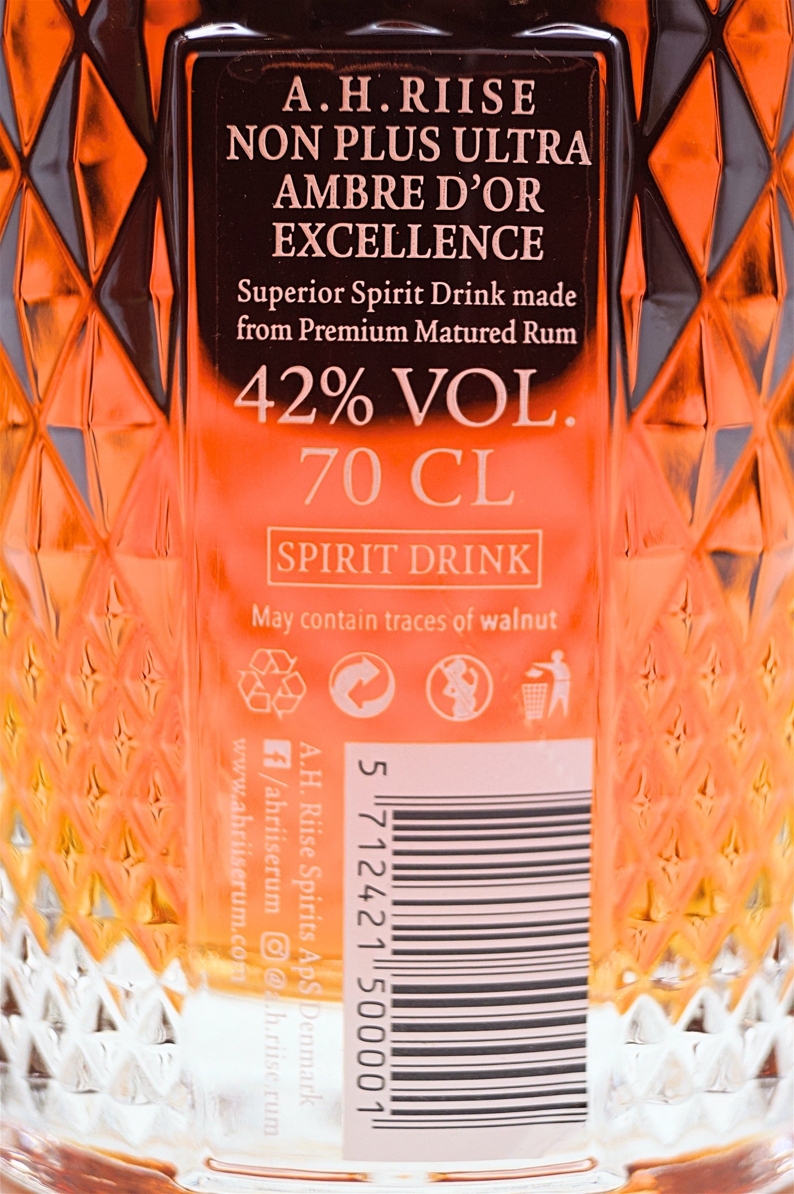 A.H.Riise Non Plus Ultra Ambre d Or Excellence Rum