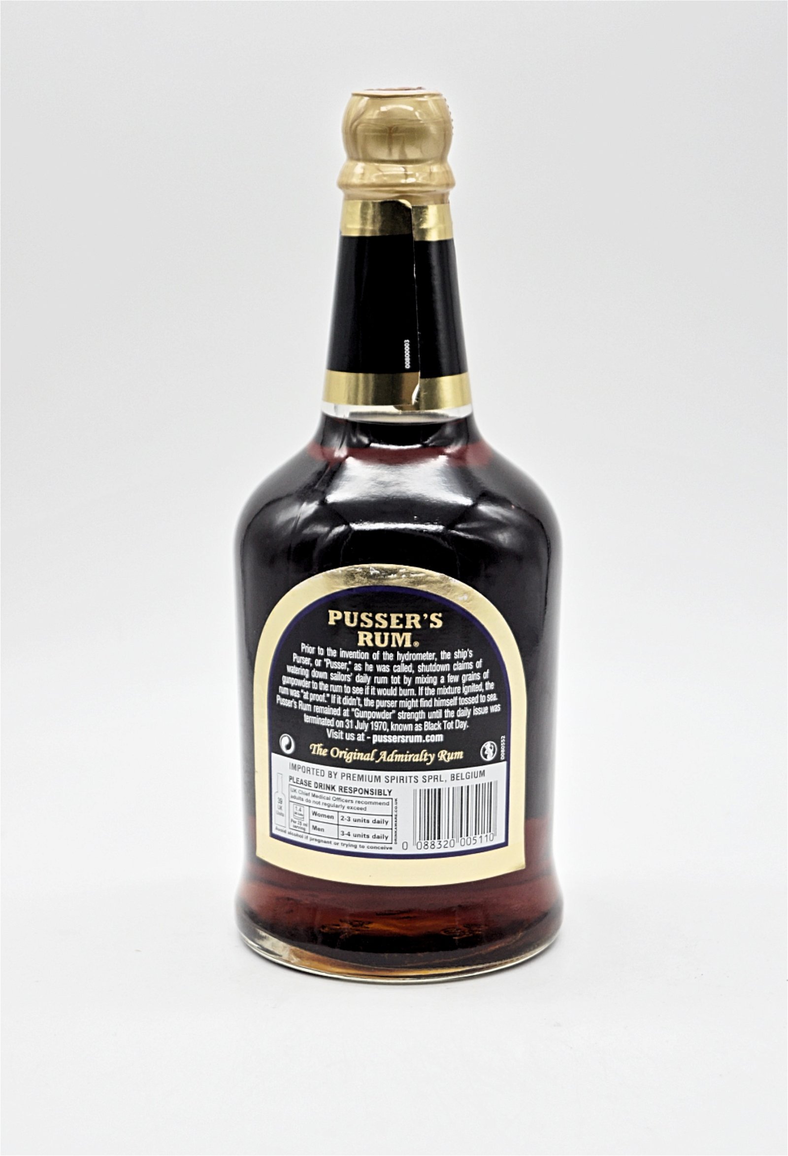 Pussers Rum Gunpowder Proof Original Admiralty Strength