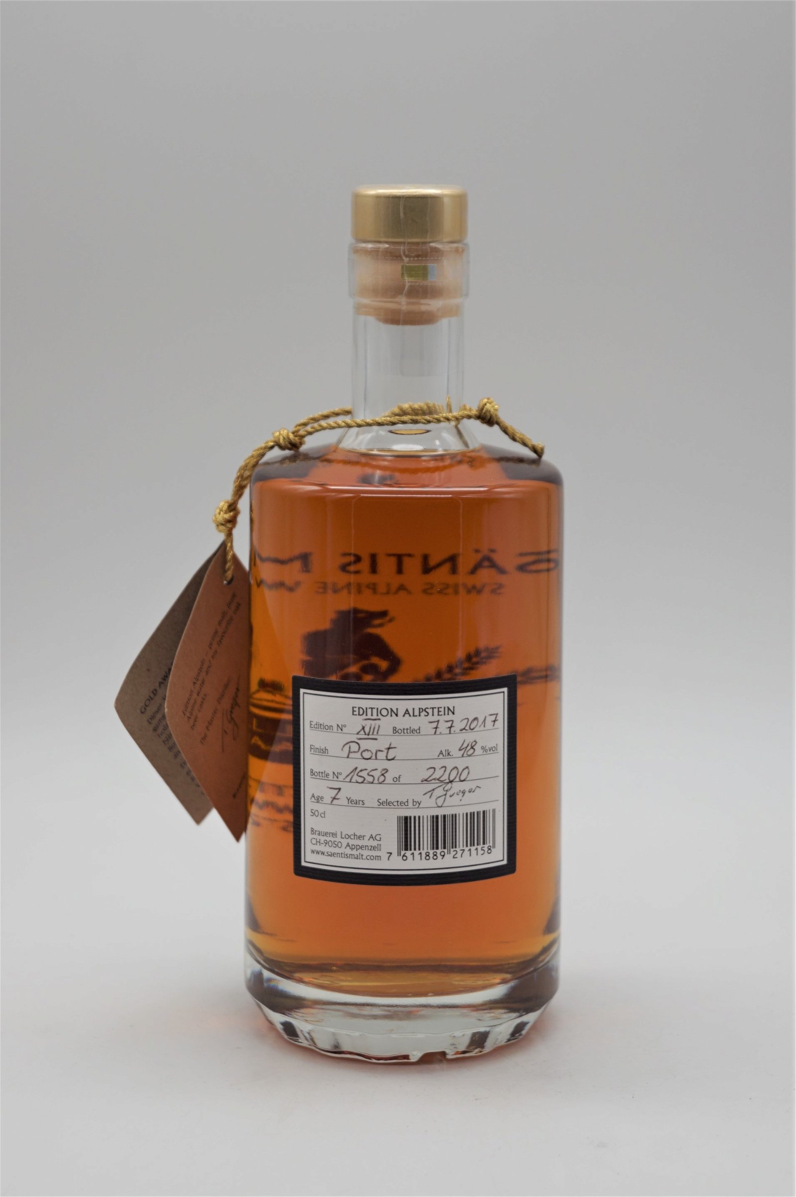 Säntis Malt Finest Selection Edition Alpstein No 13 Single Malt Whisky