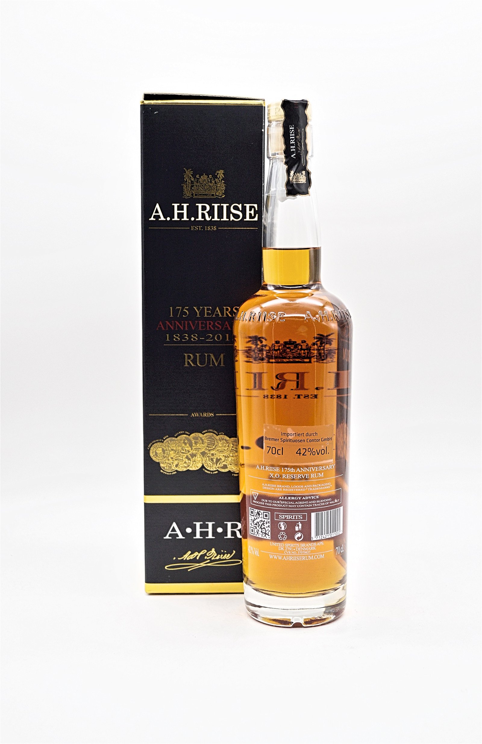 A.H. Riise XO Reserve 175 Years Anniversary Rum Limited Edition 