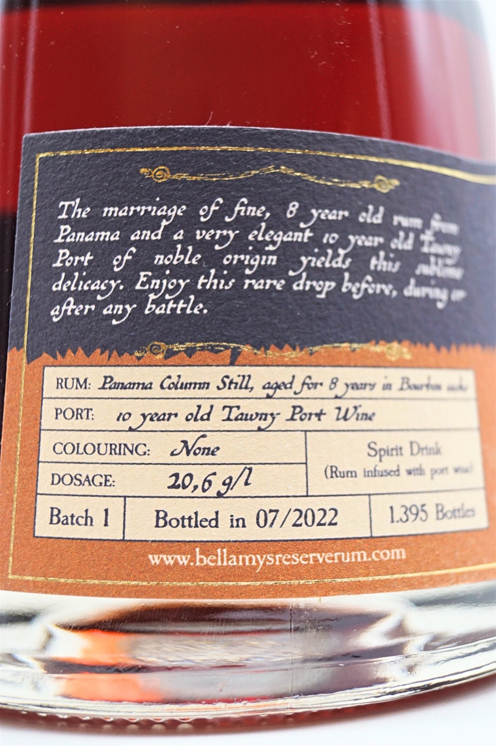 Bellamys Reserve Rum Tawny