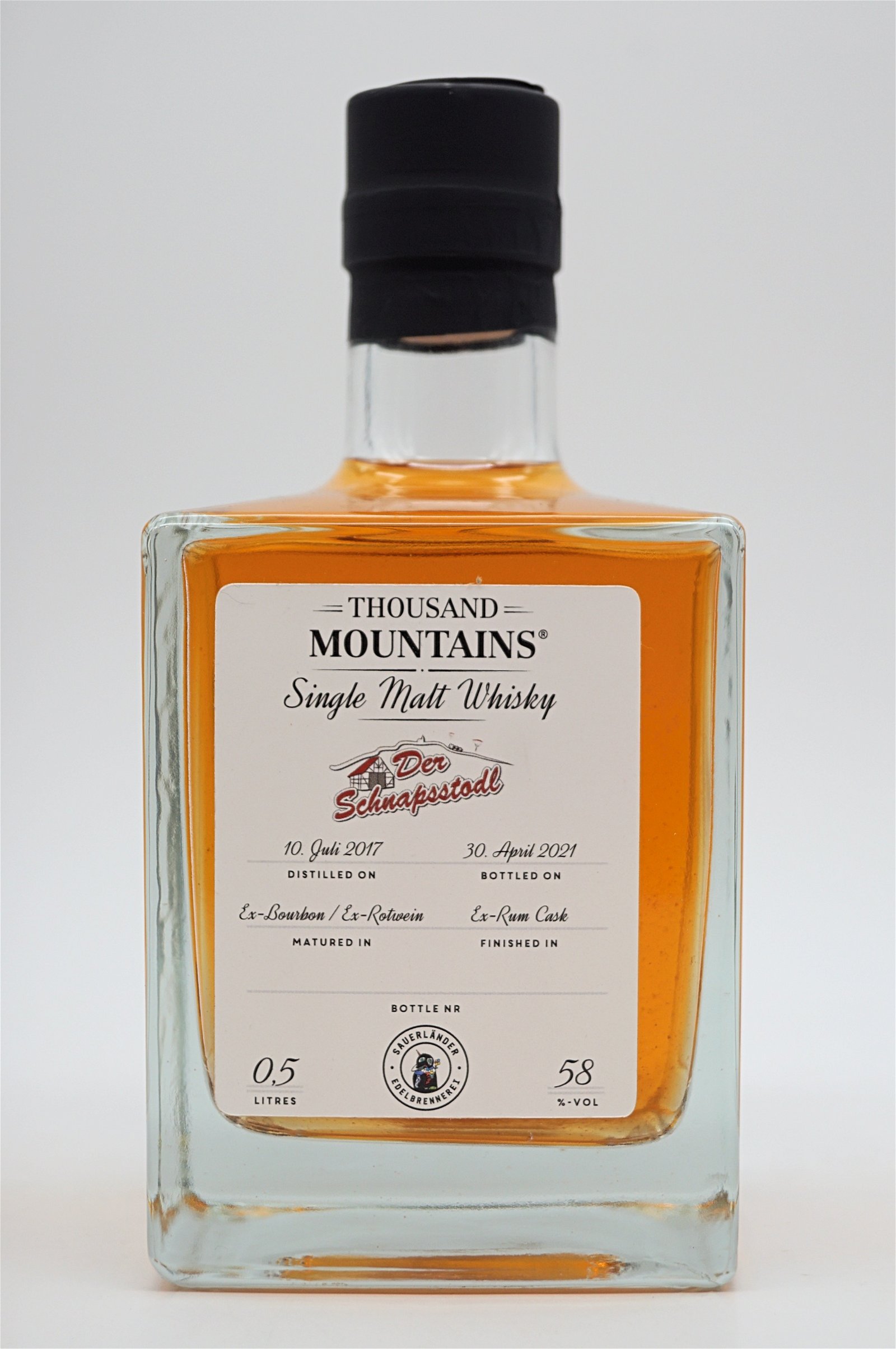 Thousand Mountains Single Cask 2017/2021 Rum Finish Cask Strength Single Malt Whisky 