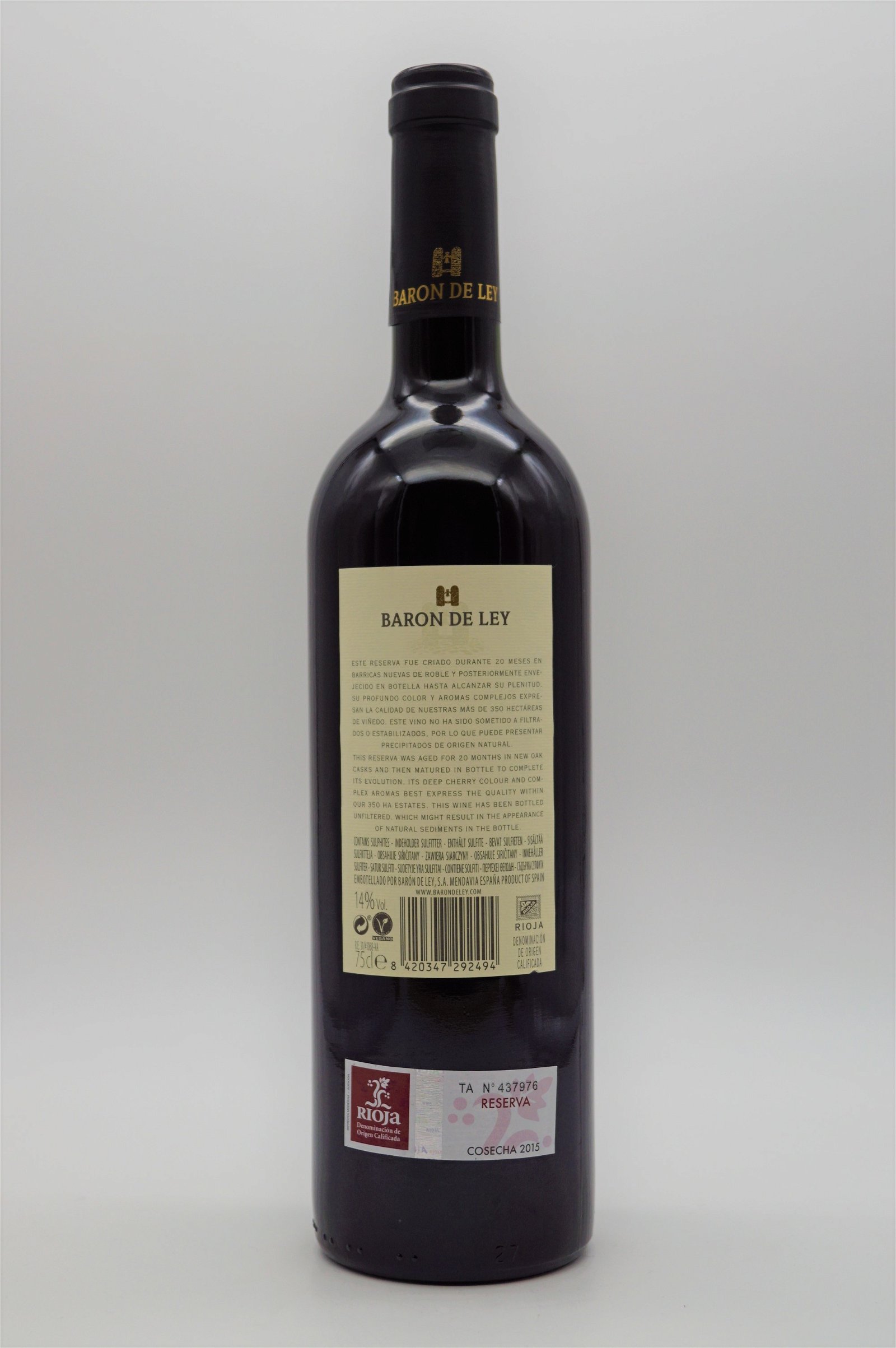 Baron De Ley Rioja Reserva 2015