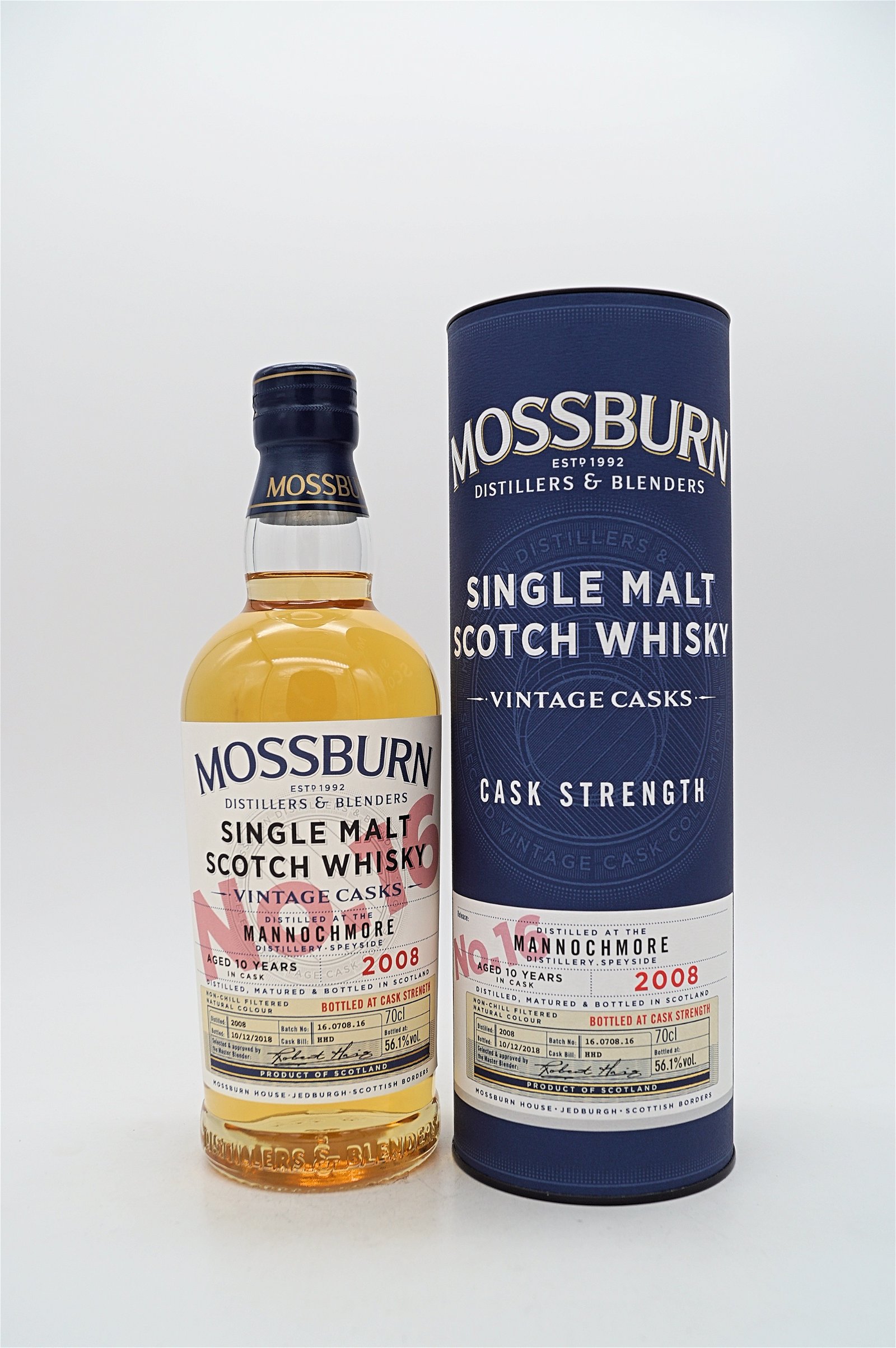 Mossburn 10 Jahre Mannochmore Vintage Cask Nr 16 Strength Single Malt Scotch Whisky