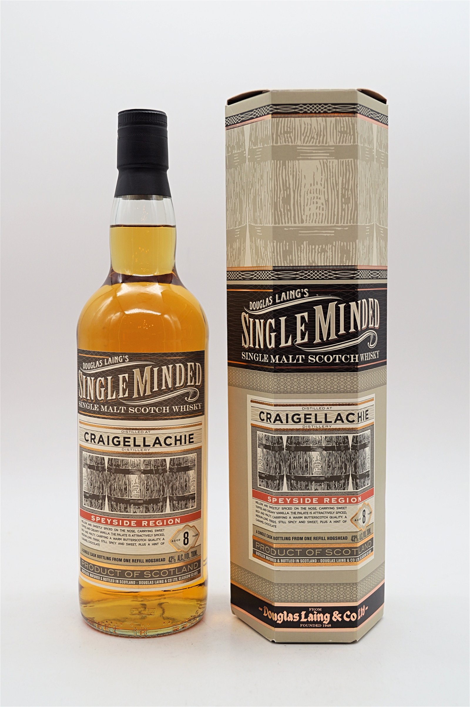 Douglas Laing Single Minded Craigellachie 8 Jahre Speyside Single Malt Scotch