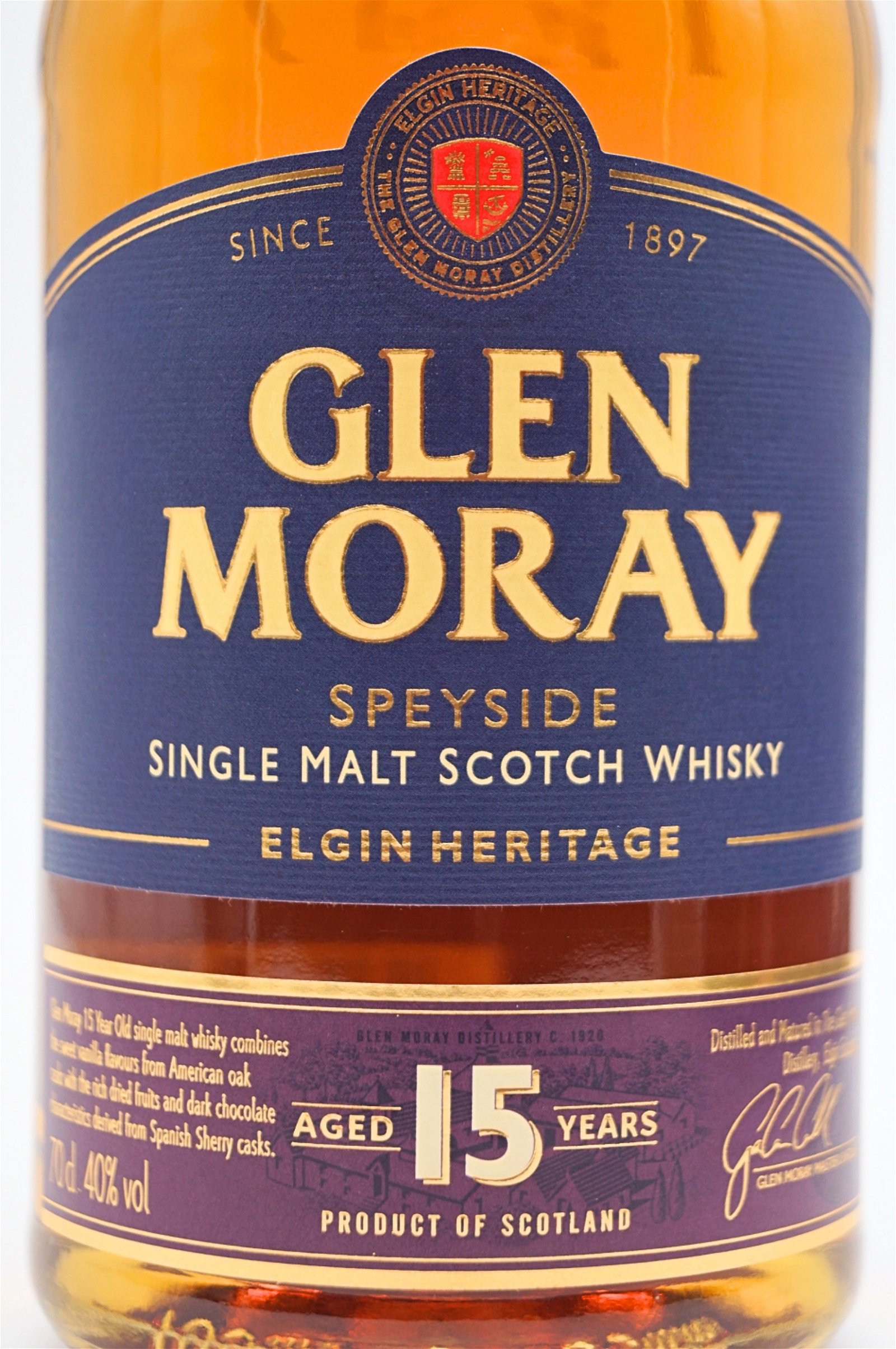 Glen Moray 15 Jahre Elgin Heritage American & Sherry Cask Single Malt Scotch Whisky