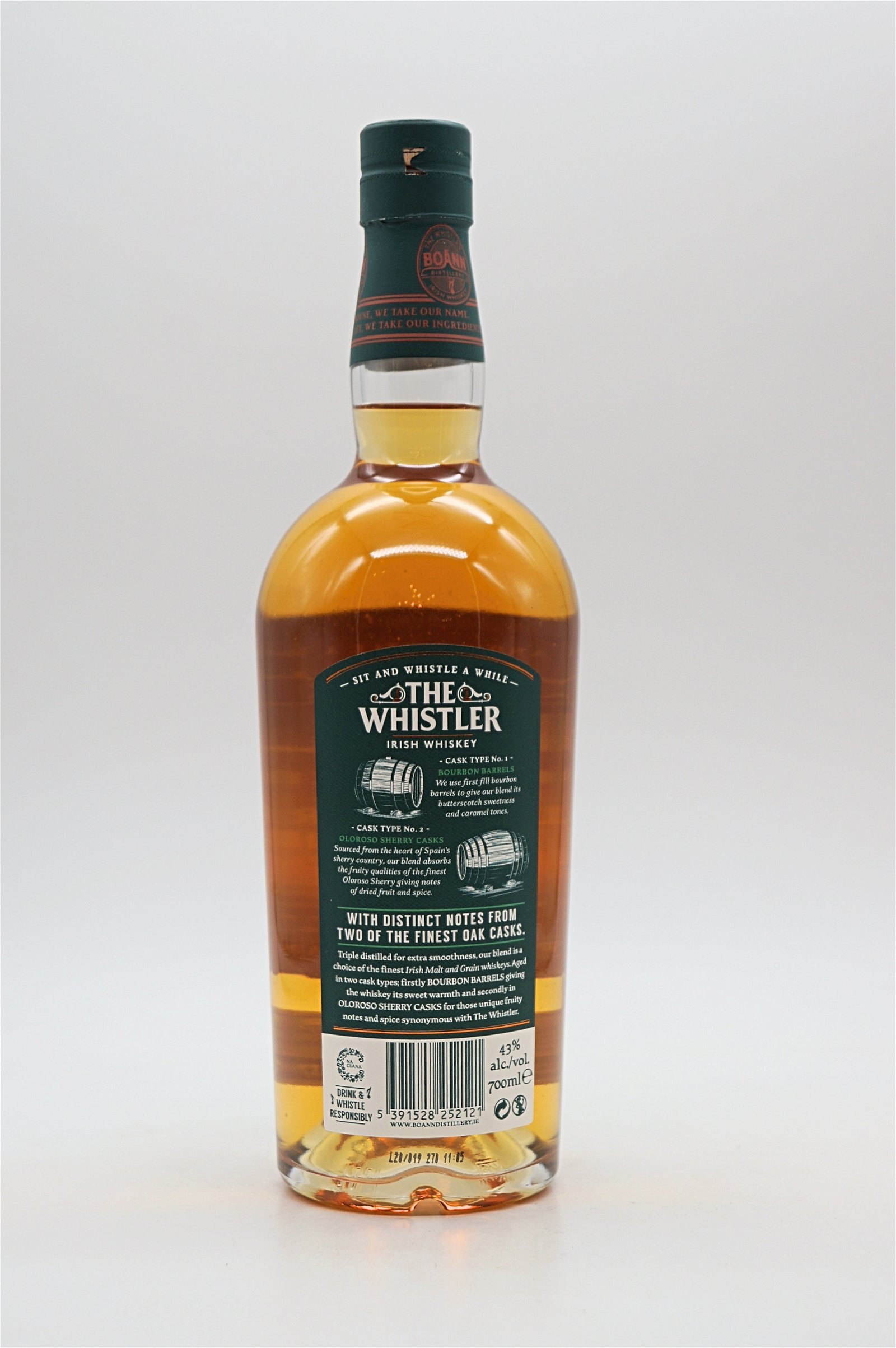 The Whistler Oloroso Sherry Cask Finish Blended Irish Whiskey