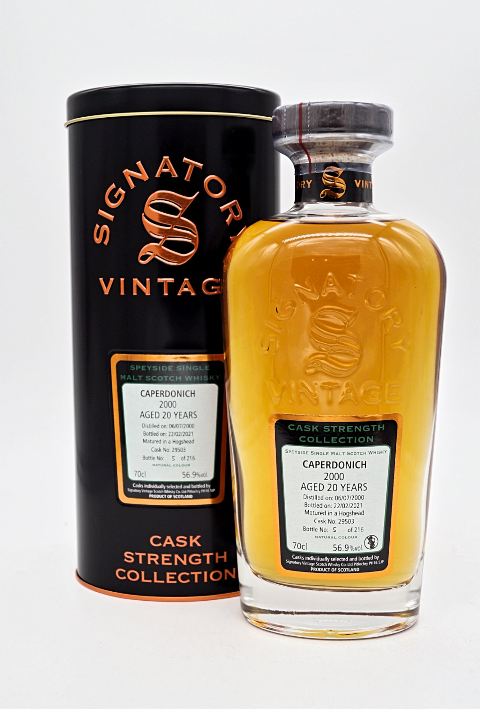 Signatory Vintage Cask Strength Collection Caperdonich 20 Jahre 2000/2021 Cask #29503 Speyside Single Malt Scotch Whisky