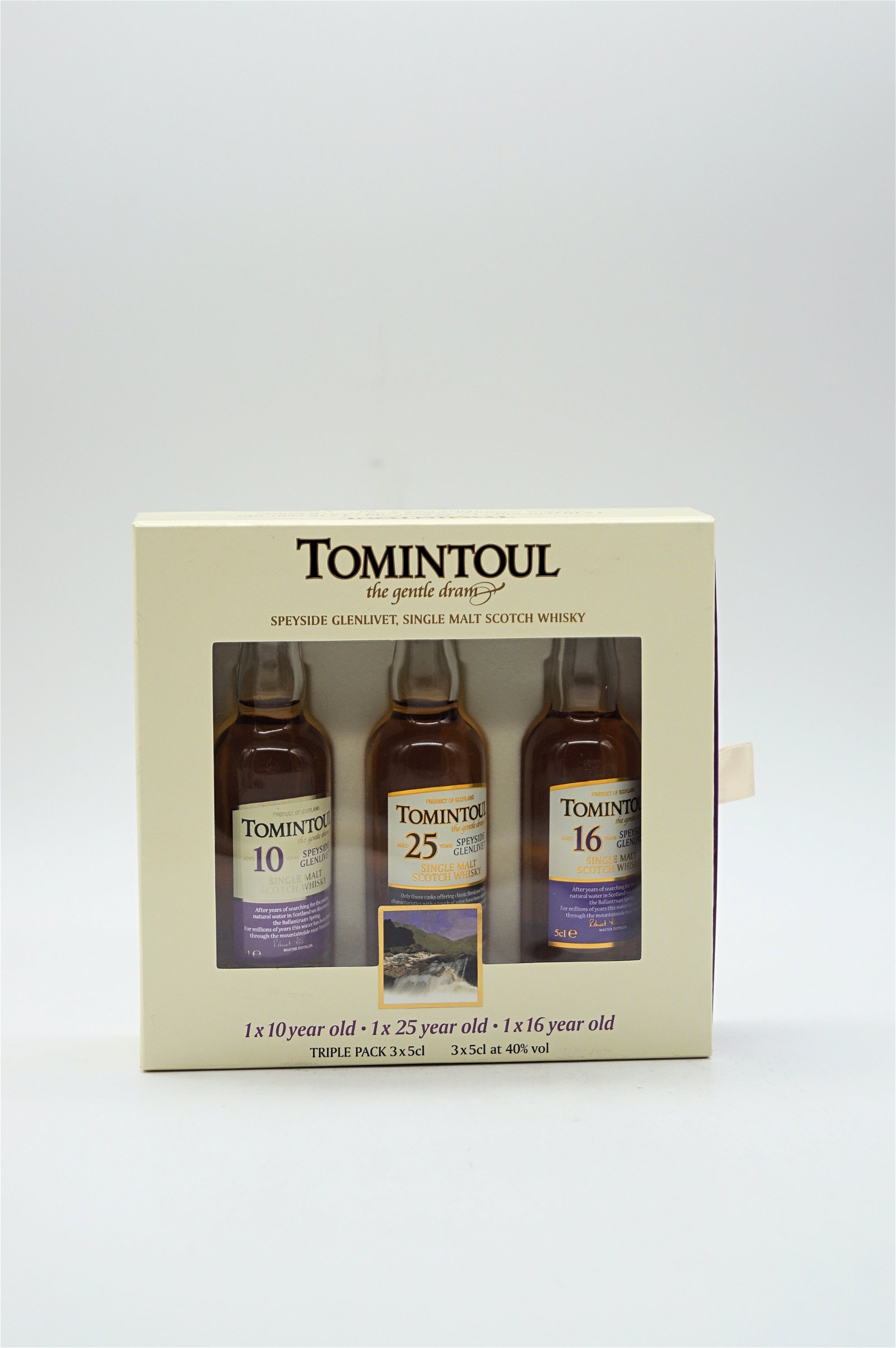 Tomintoul Triple Pack 10, 16, 25 Jahre Single Malt Scotch Whisky
