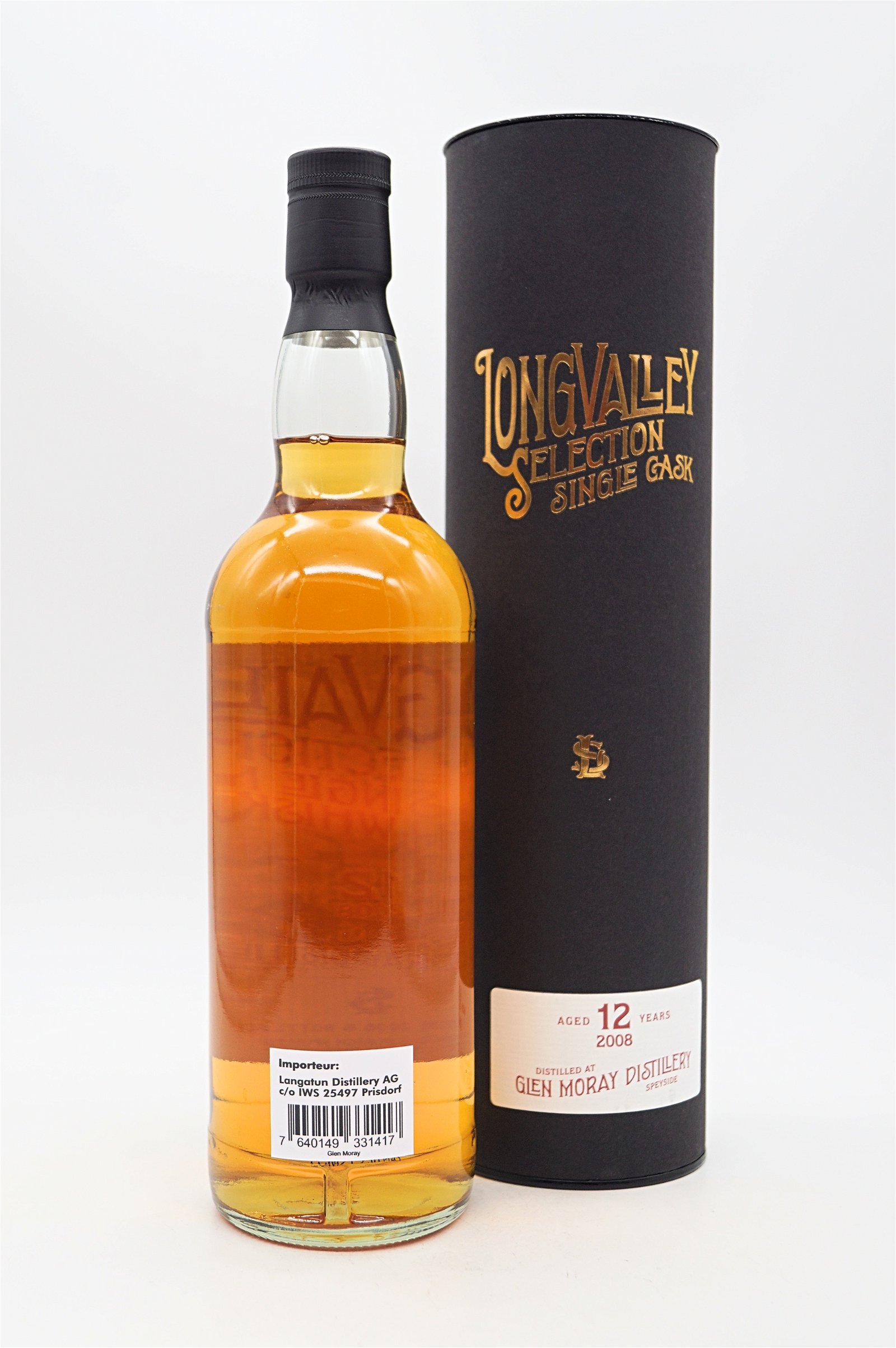 LongValley Selection Glen Moray 12 Jahre First Fill Burgundy Wine Cask Single Malt Scotch Whisky