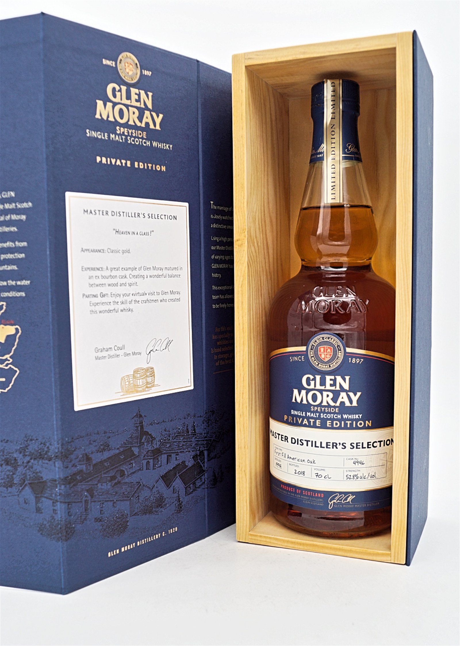 Glen Moray Private Edition 1994 First Fill American Oak #4946 Master Distillers Selection