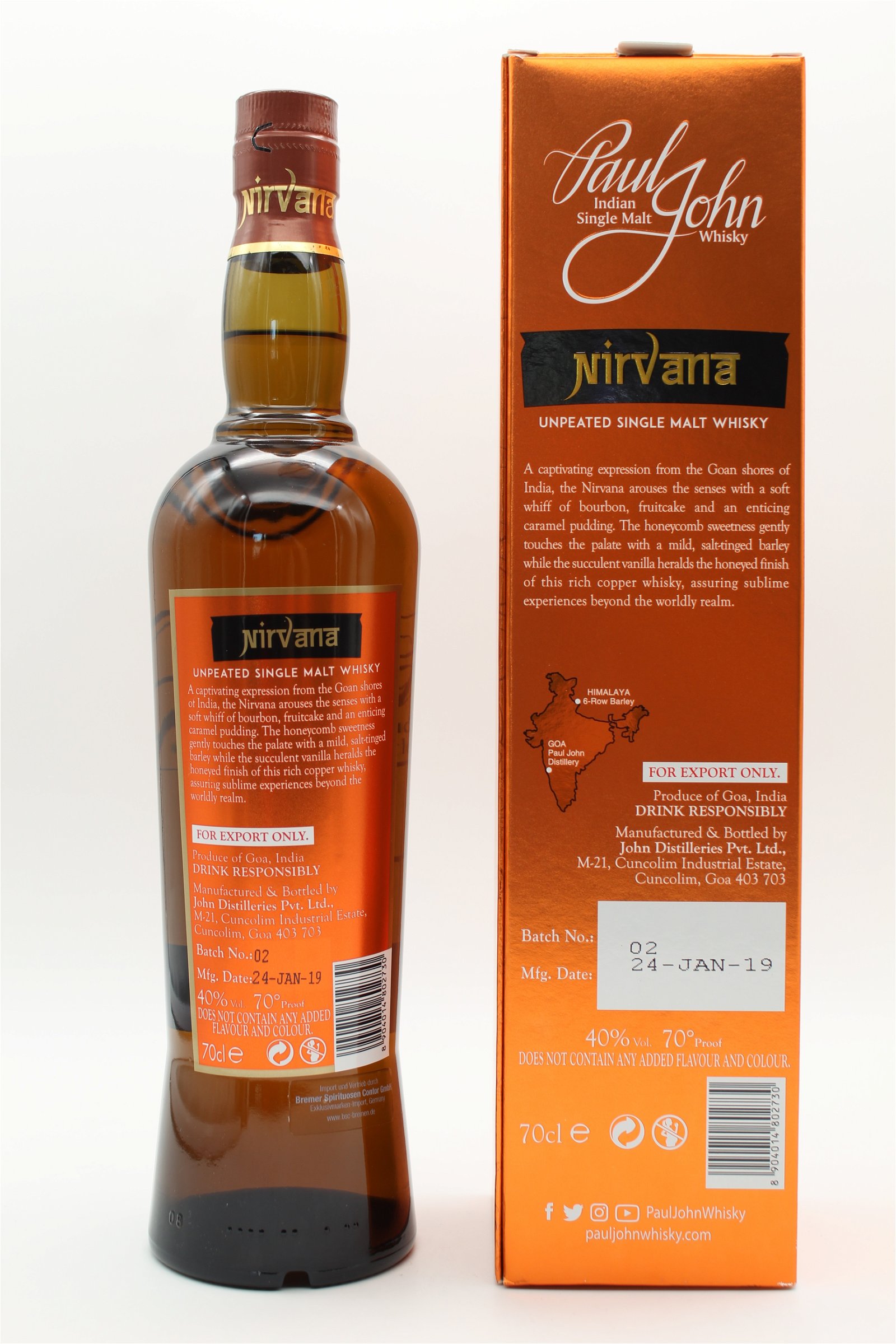 Paul John Nirvana Indian Single Malt Whisky