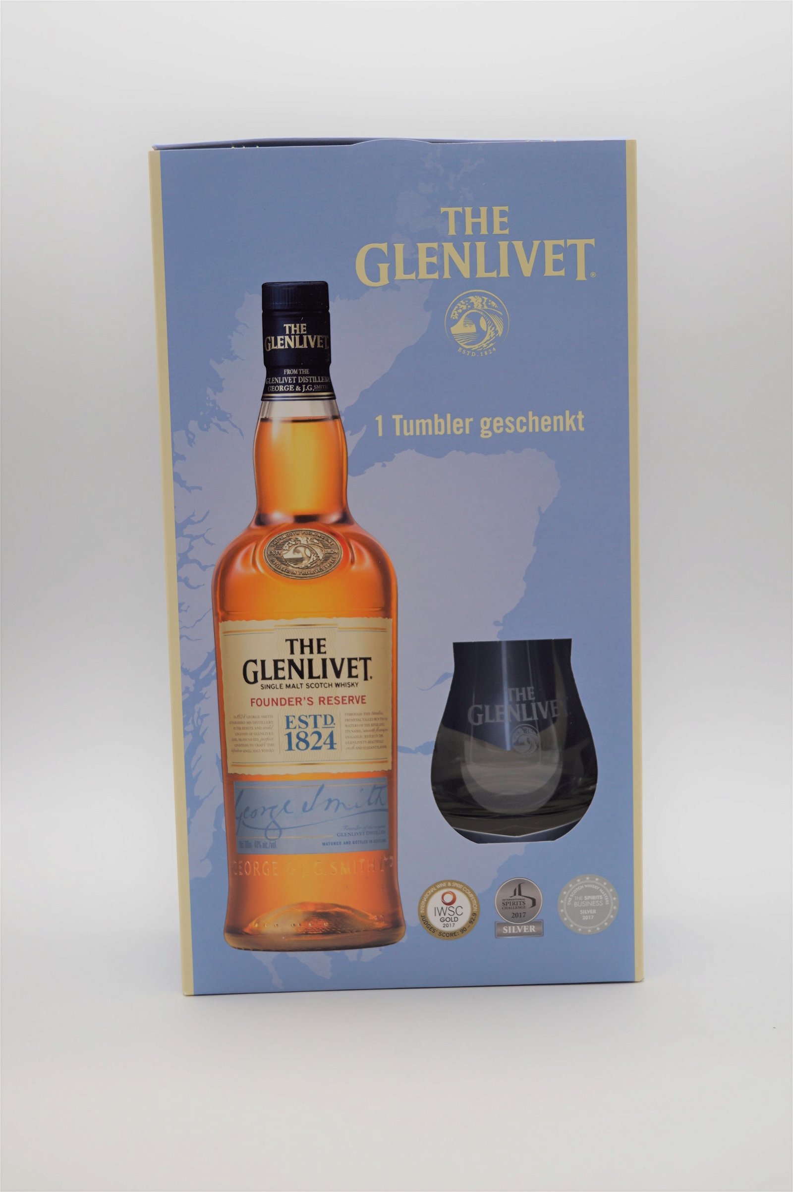 The Glenlivet Single Malt Scotch Whisky inkl. Tumbler