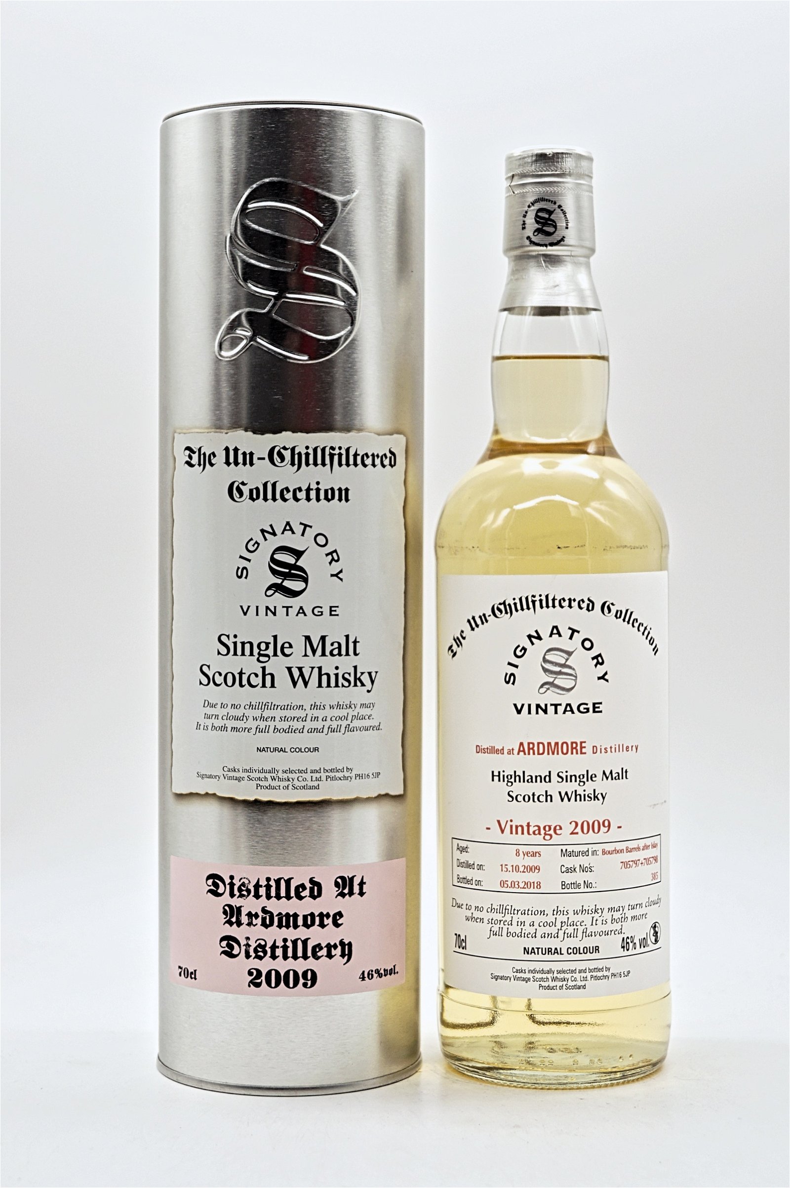 Signatory Vintage The Un-Chillfiltered Collection Ardmore Distillery Vintage 2009 Highland Single Malt Scotch Whisky