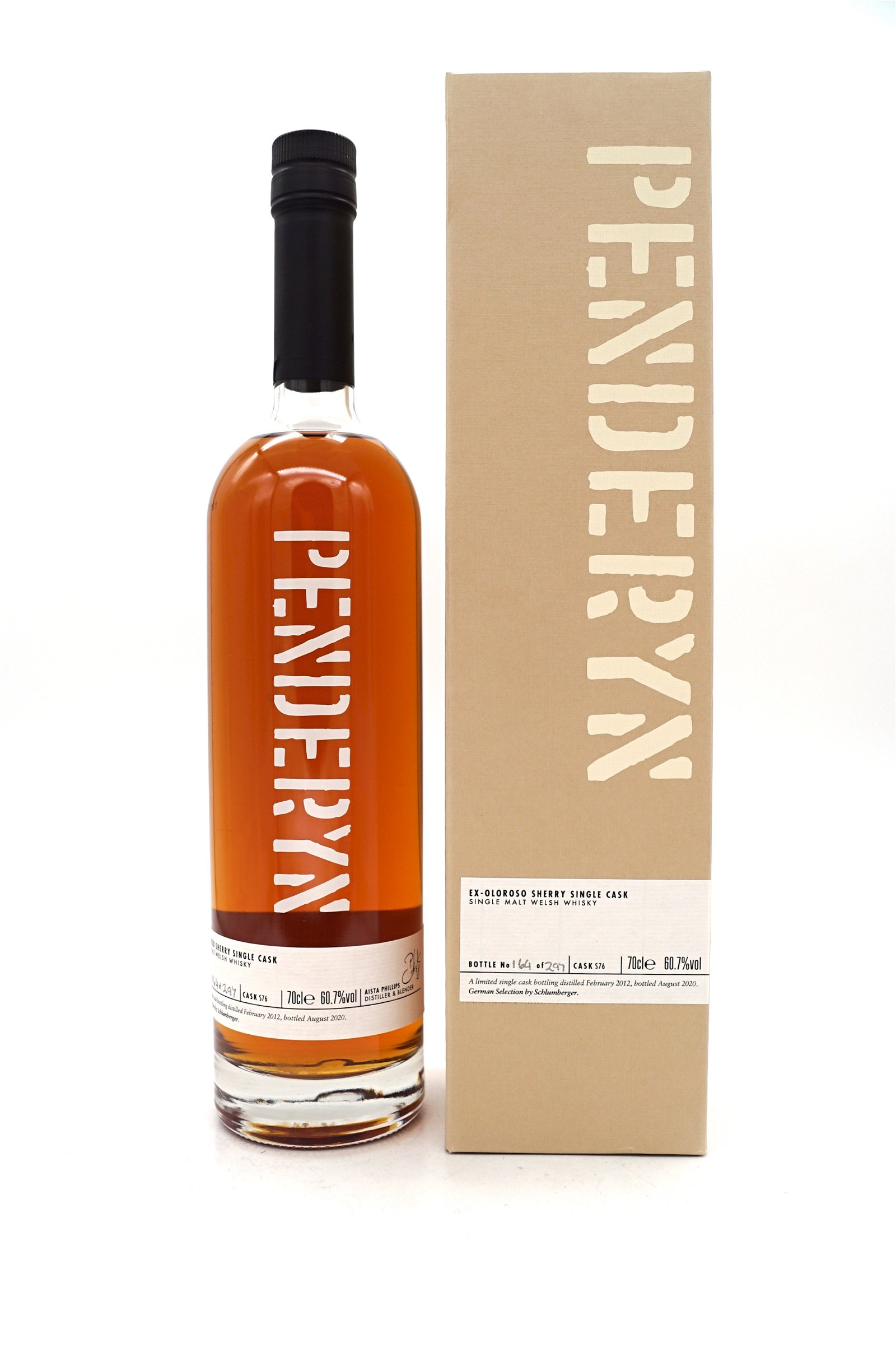 Pendery Ex Oloroso Sherry Single Cask S76 Schlumberger Selection Single Malt Welsh Whisky