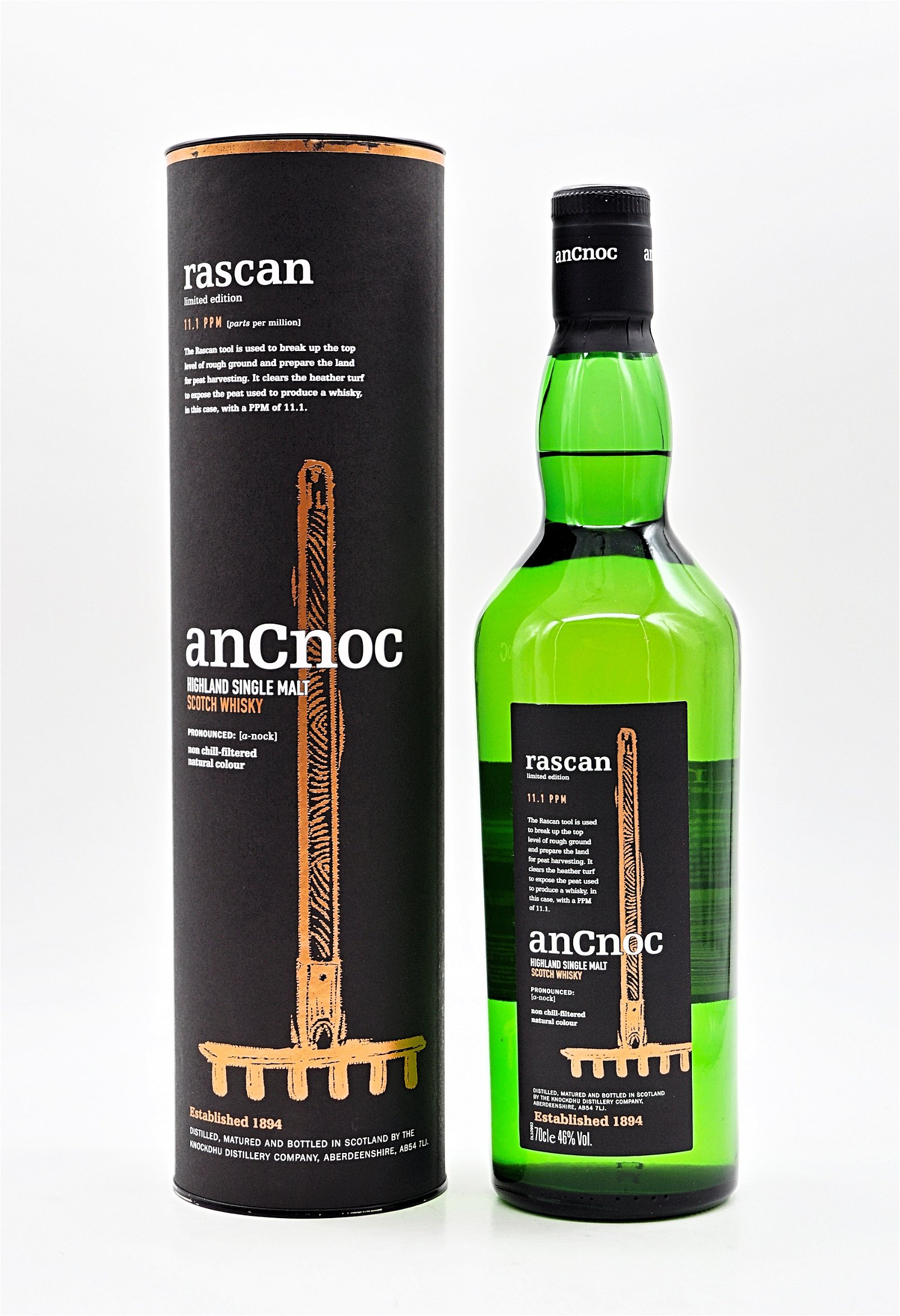 anCnoc Rascan Limited Edition 11,1 PPM Highland Single Malt Scotch Whisky