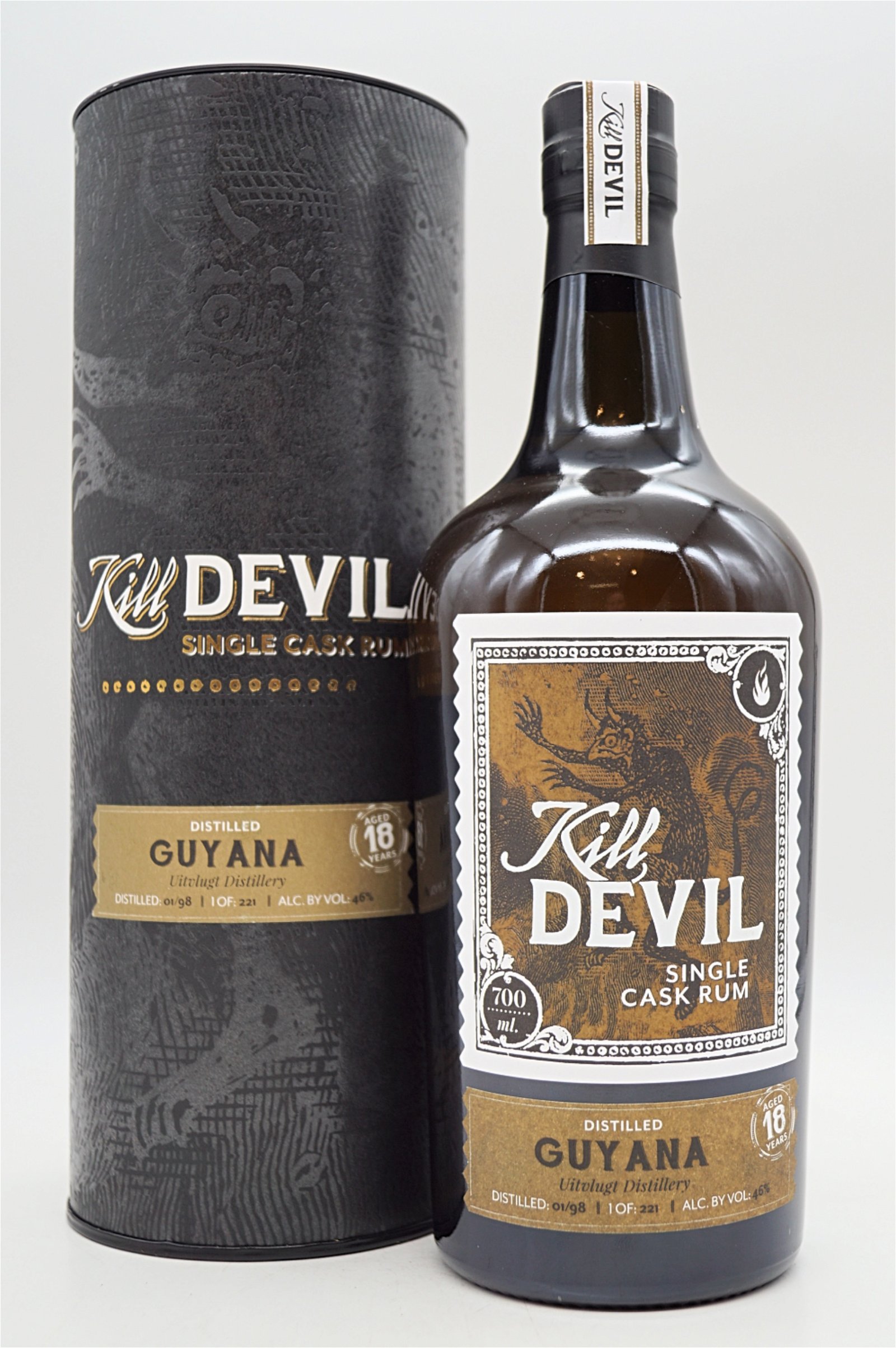 Kill Devil Rum Guyana 18 Jahre Uitvlugt Distillery  357 Fl.