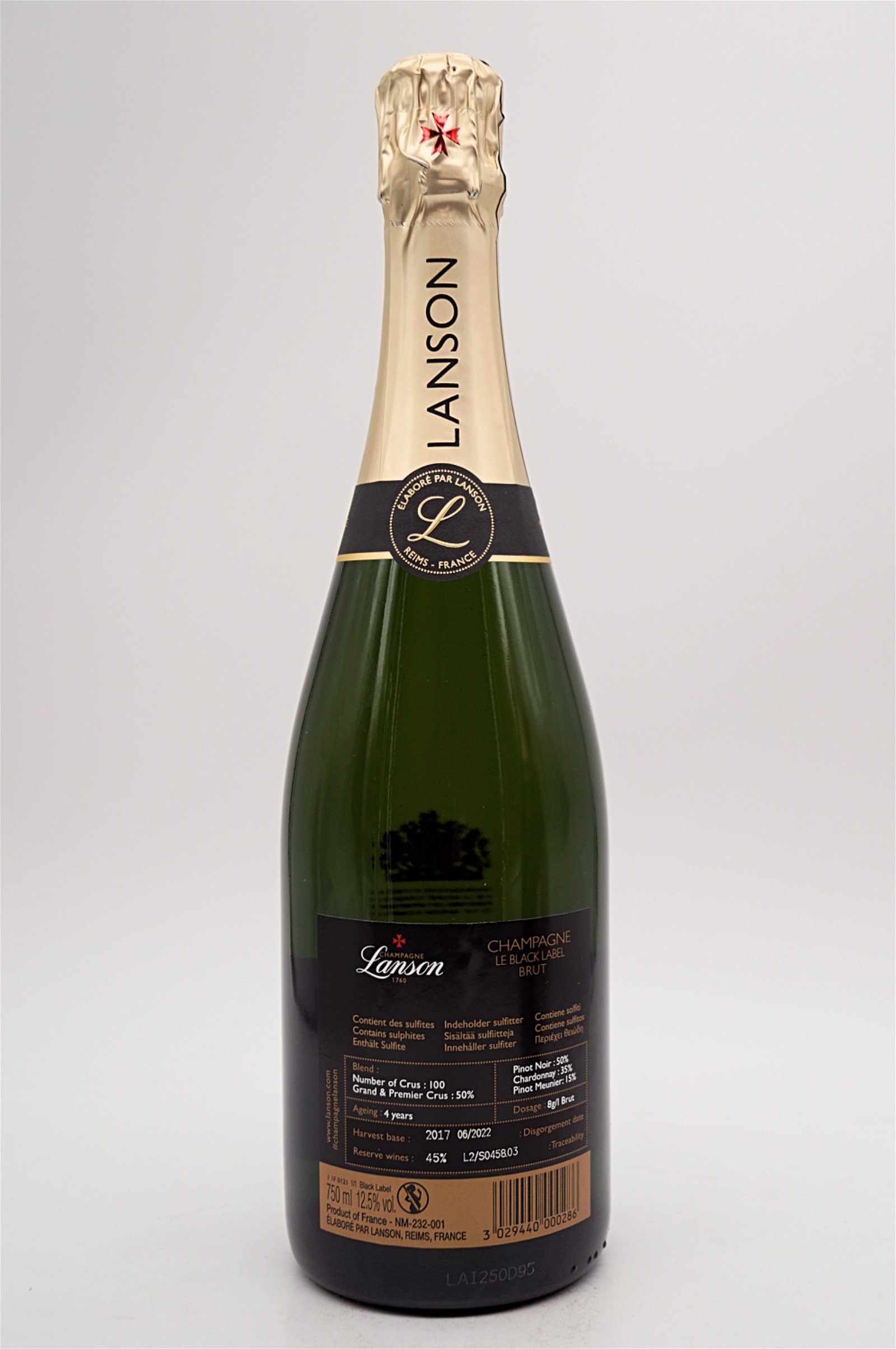 Lanson Champagner Le Black Label Brut 6 Flaschen Sparset