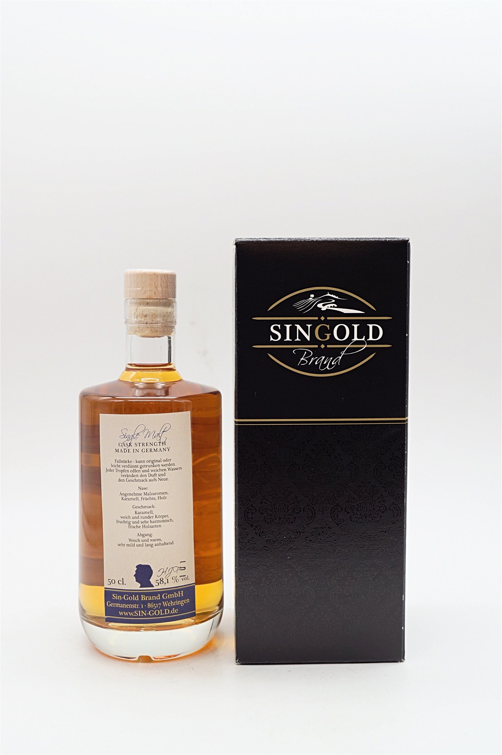 SinGold Single Malt Cask Strength Whisky
