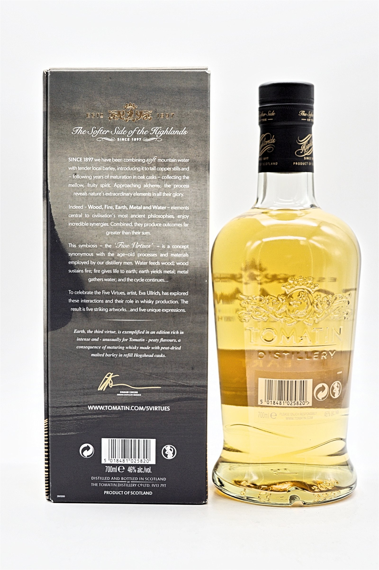 Tomatin Earth Limited Edition Peated Malt Highland Single Malt Scotch Whisky