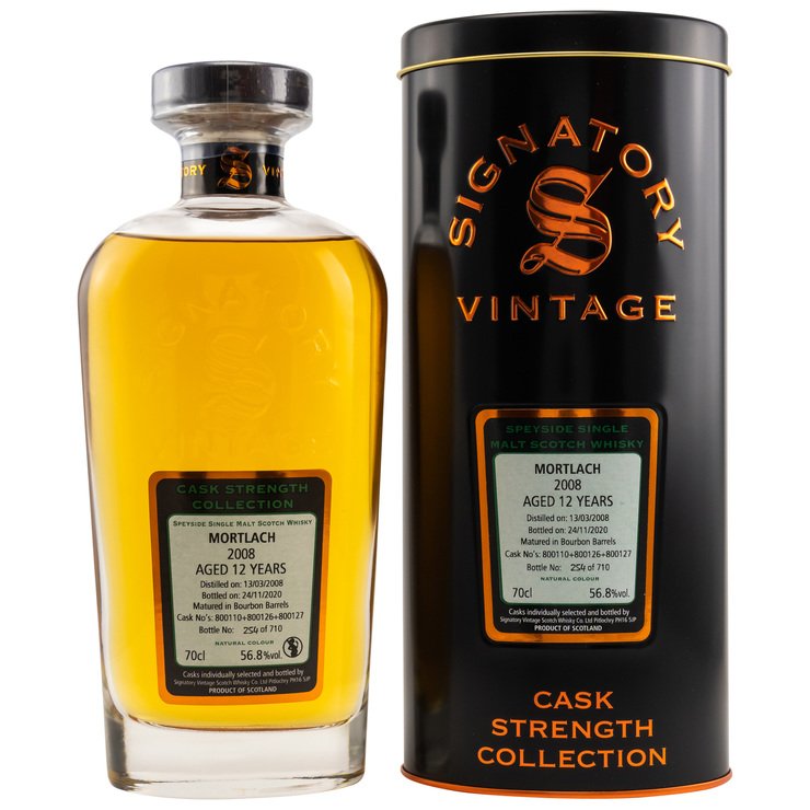 Signatory Vintage Cask Strength Collection Mortlach 2008/2020 Fass-Nr. 800110+800126+800127