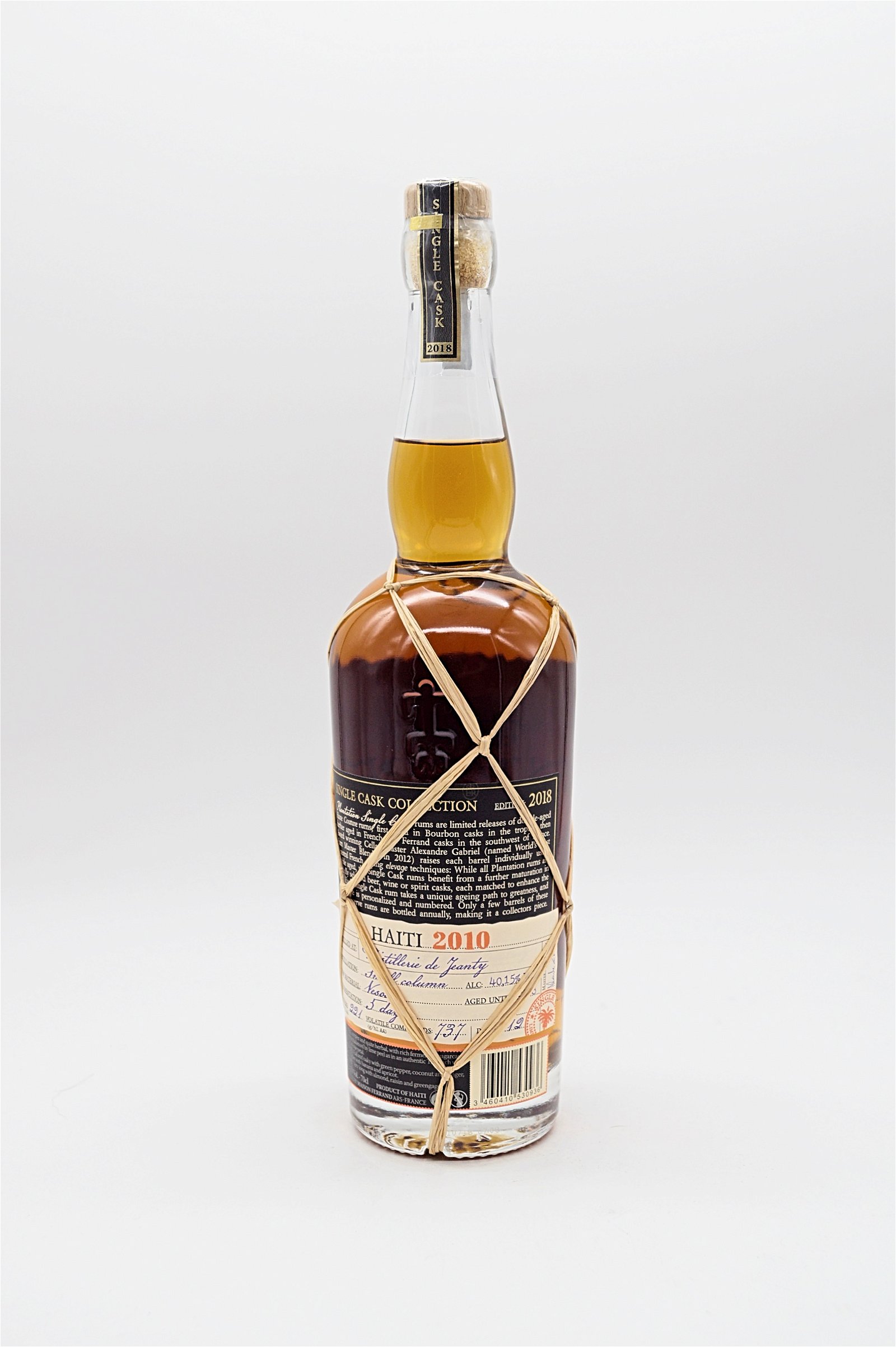 Plantation Rum Haiti 2010 Single Cask Collection Ferrand Cognac 10 Générations Finish