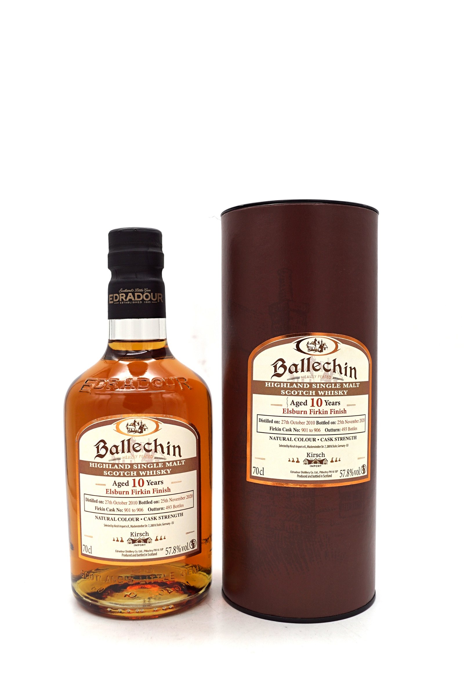 Edradour Ballechin 10 Jahre Elsburn Firkin Finish 2010/2020 Highland Single Malt Scotch Whisky 