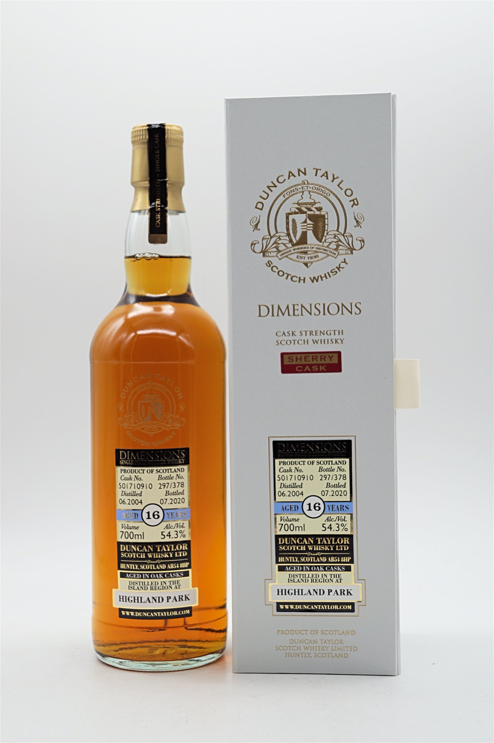 Duncan Taylor Dimensions Highland Park 16 Jahre 2004/2020 Cask Strength Scotch Whisky 