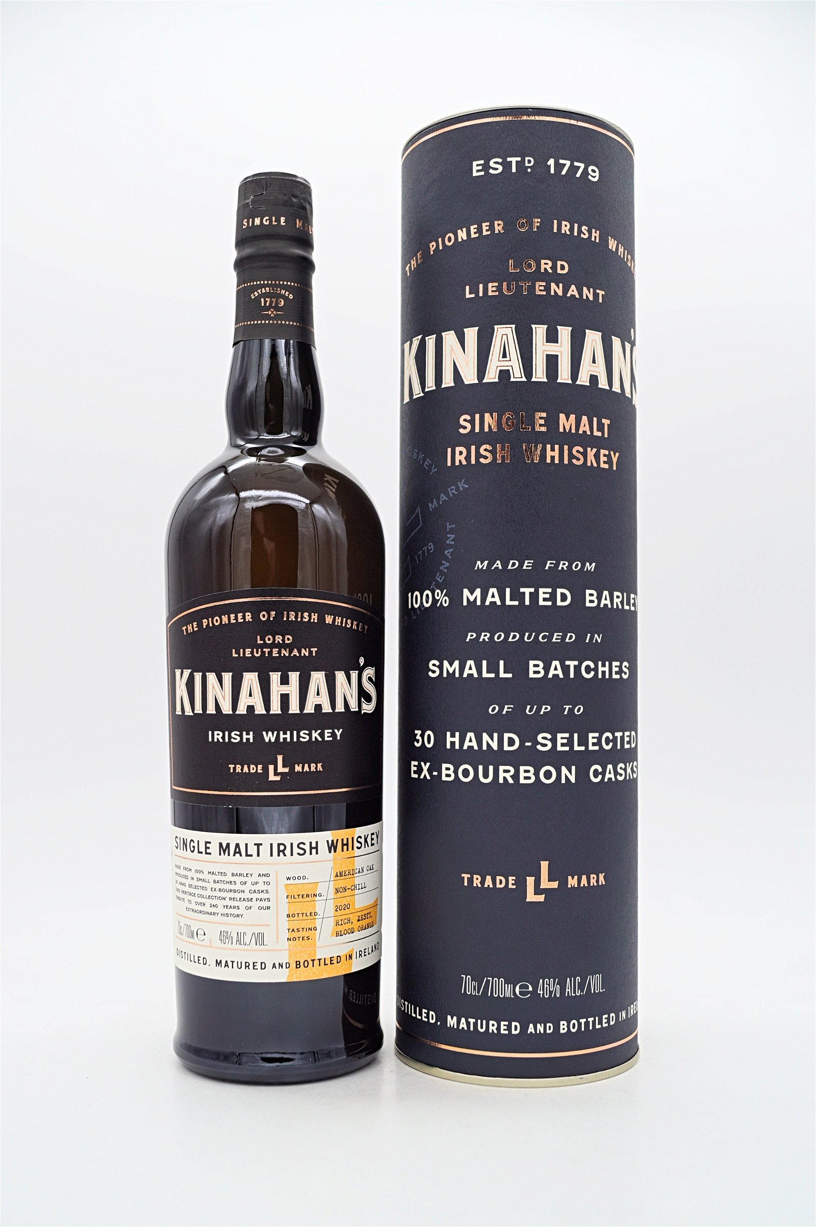 Kinahans Small Batch Ex-Bourbon Cask Heritage Collection Single Malt Irish Whiskey