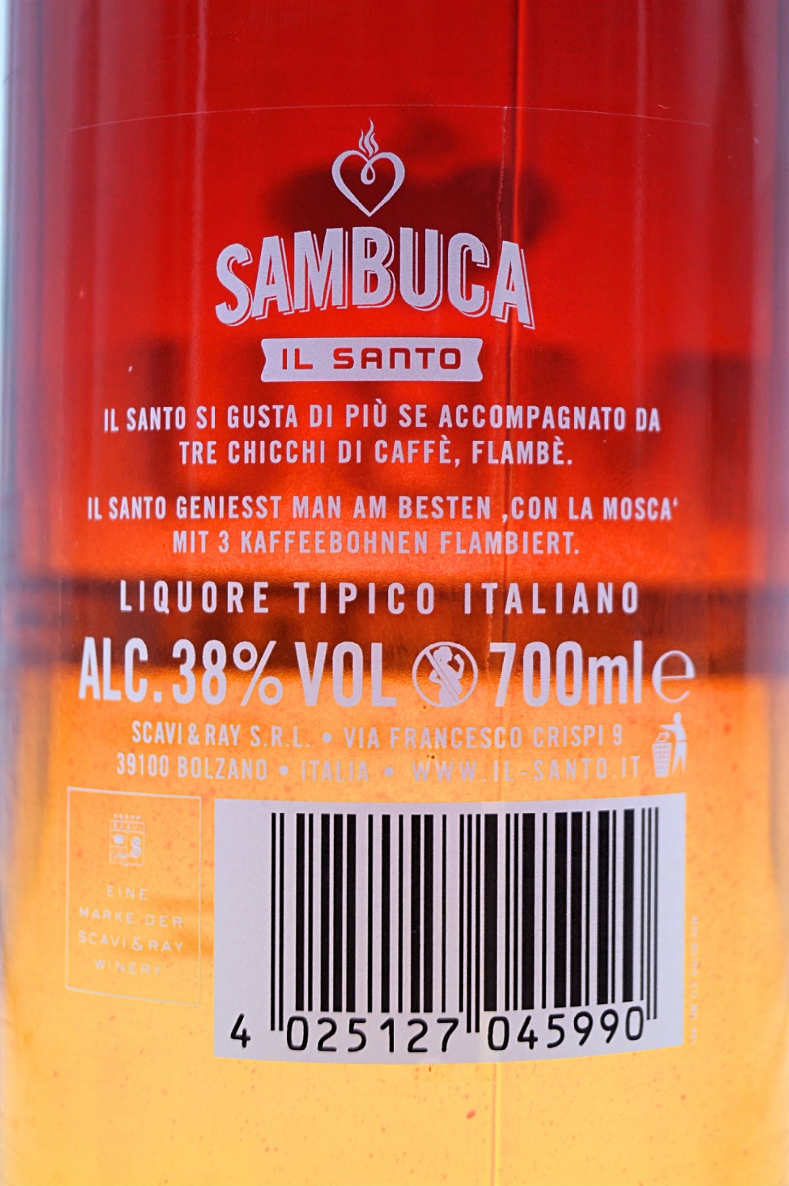 Il Santo Sambuca Classico 6 x 0,7 L Flaschen Sparset